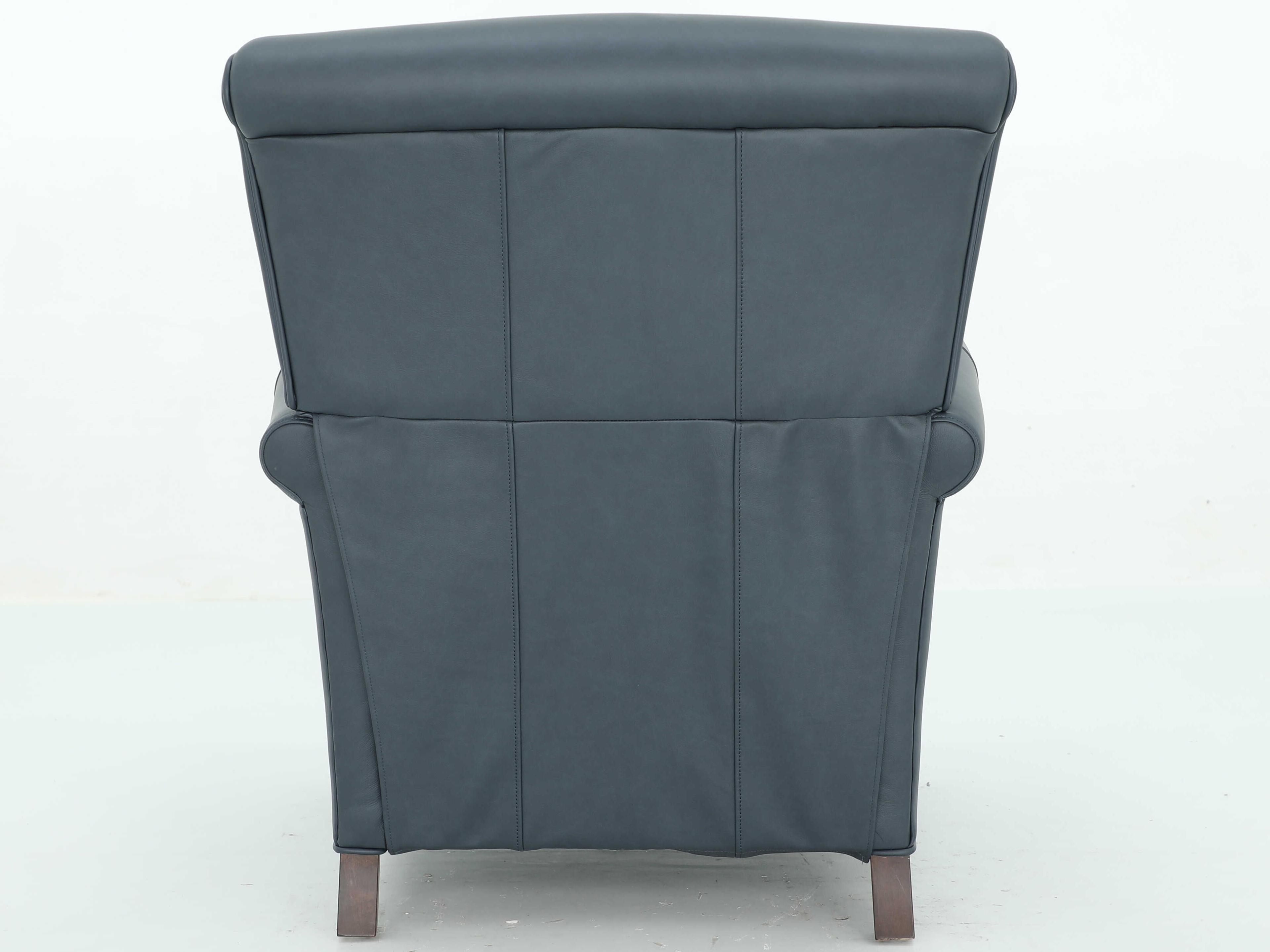 Barcalounger Vintage Phoebe Santa Fe Ocean Blue Leather Recliner