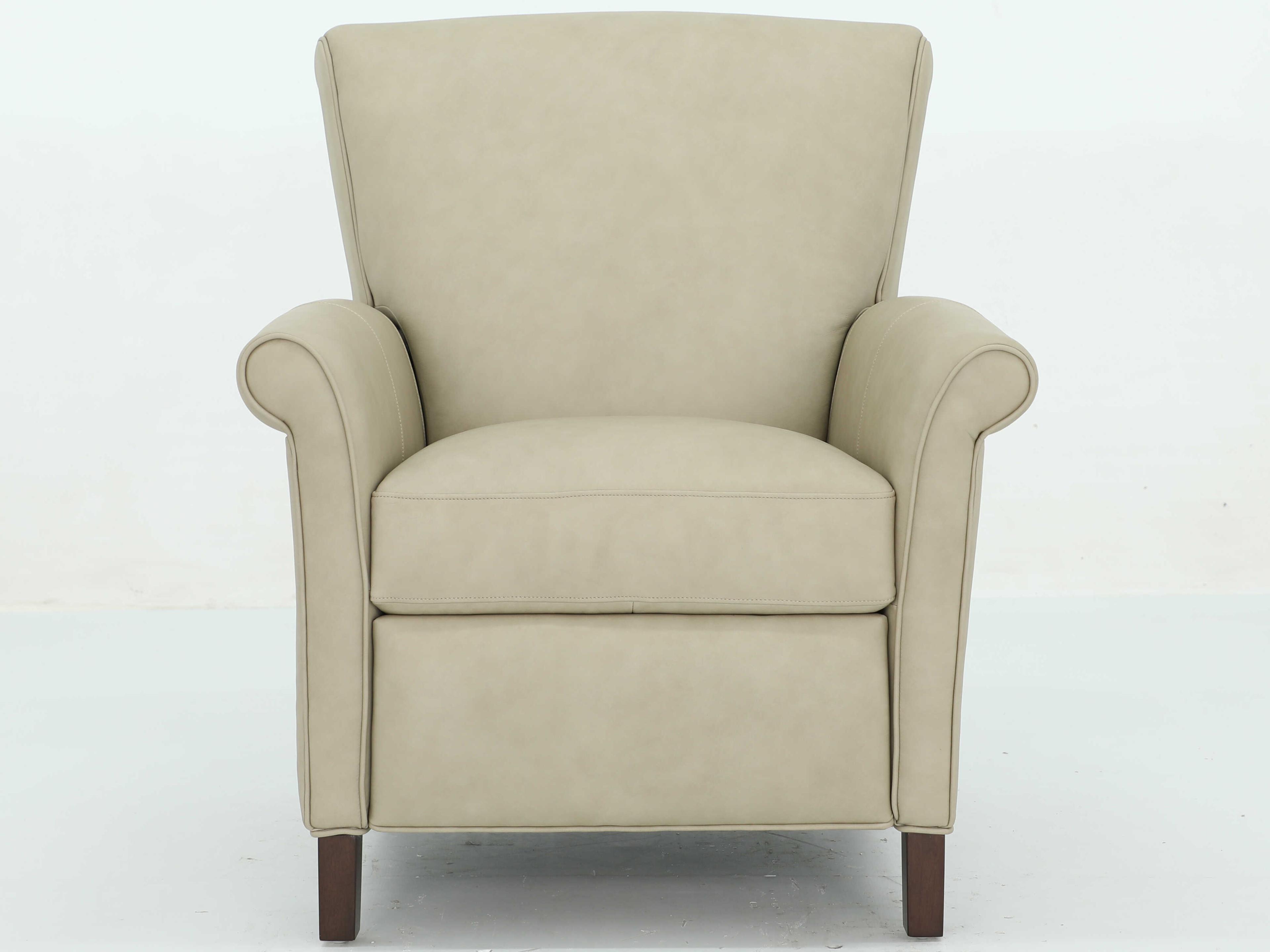 Barcalounger Vintage Phoebe Cashmere Stone Tan Leather Recliner