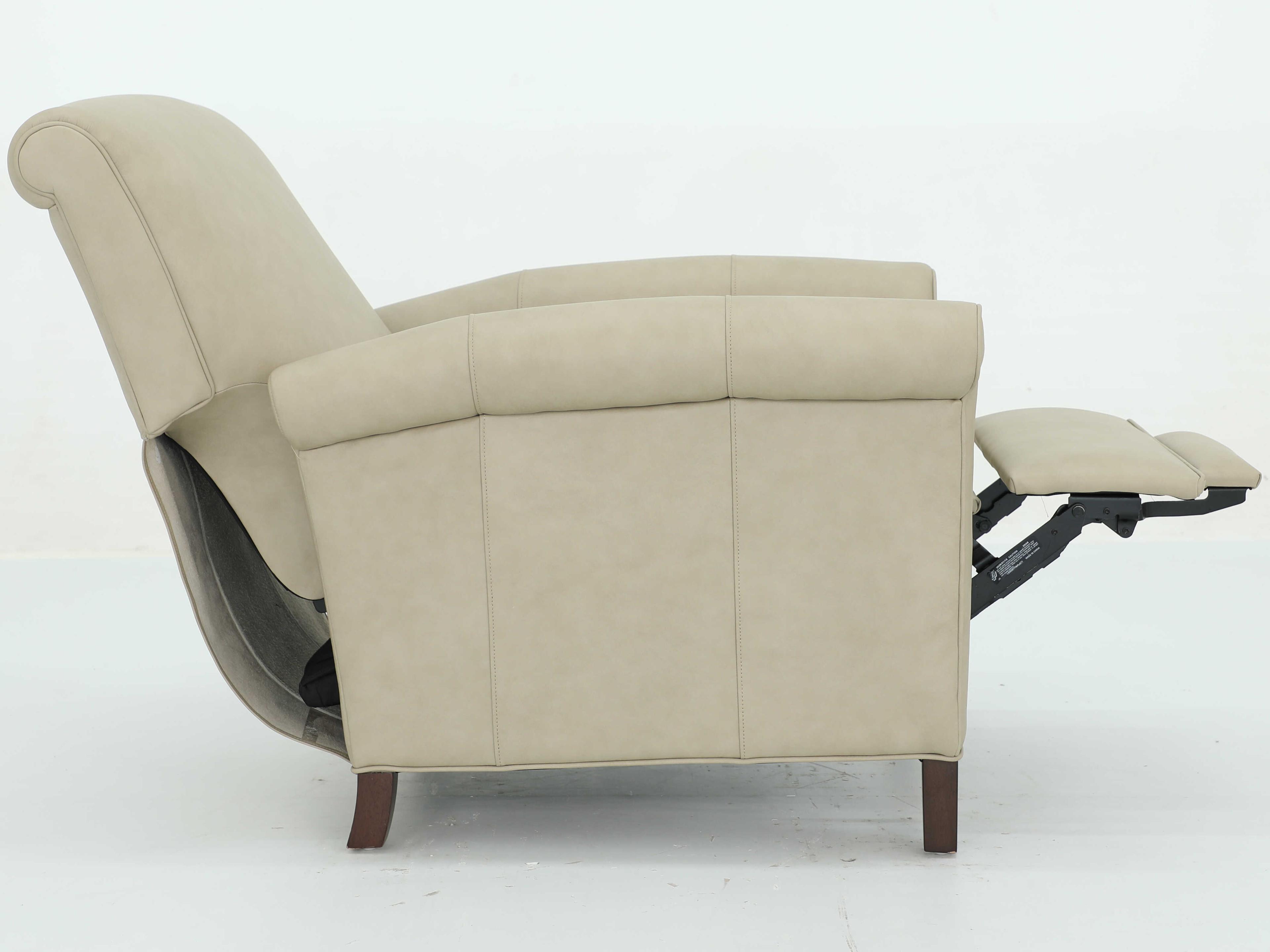 Barcalounger Vintage Phoebe Cashmere Stone Tan Leather Recliner