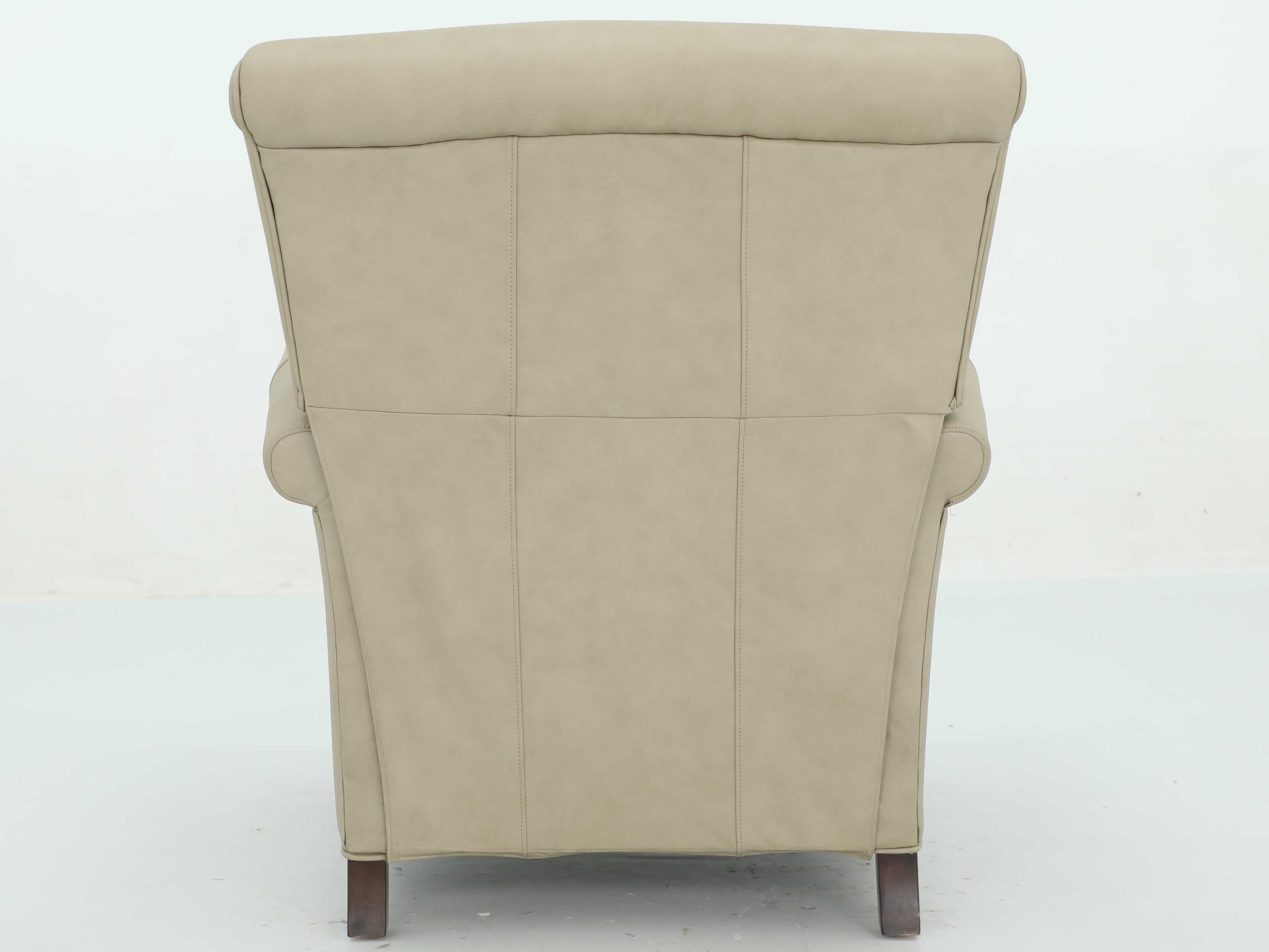 Barcalounger Vintage Phoebe Cashmere Stone Tan Leather Recliner