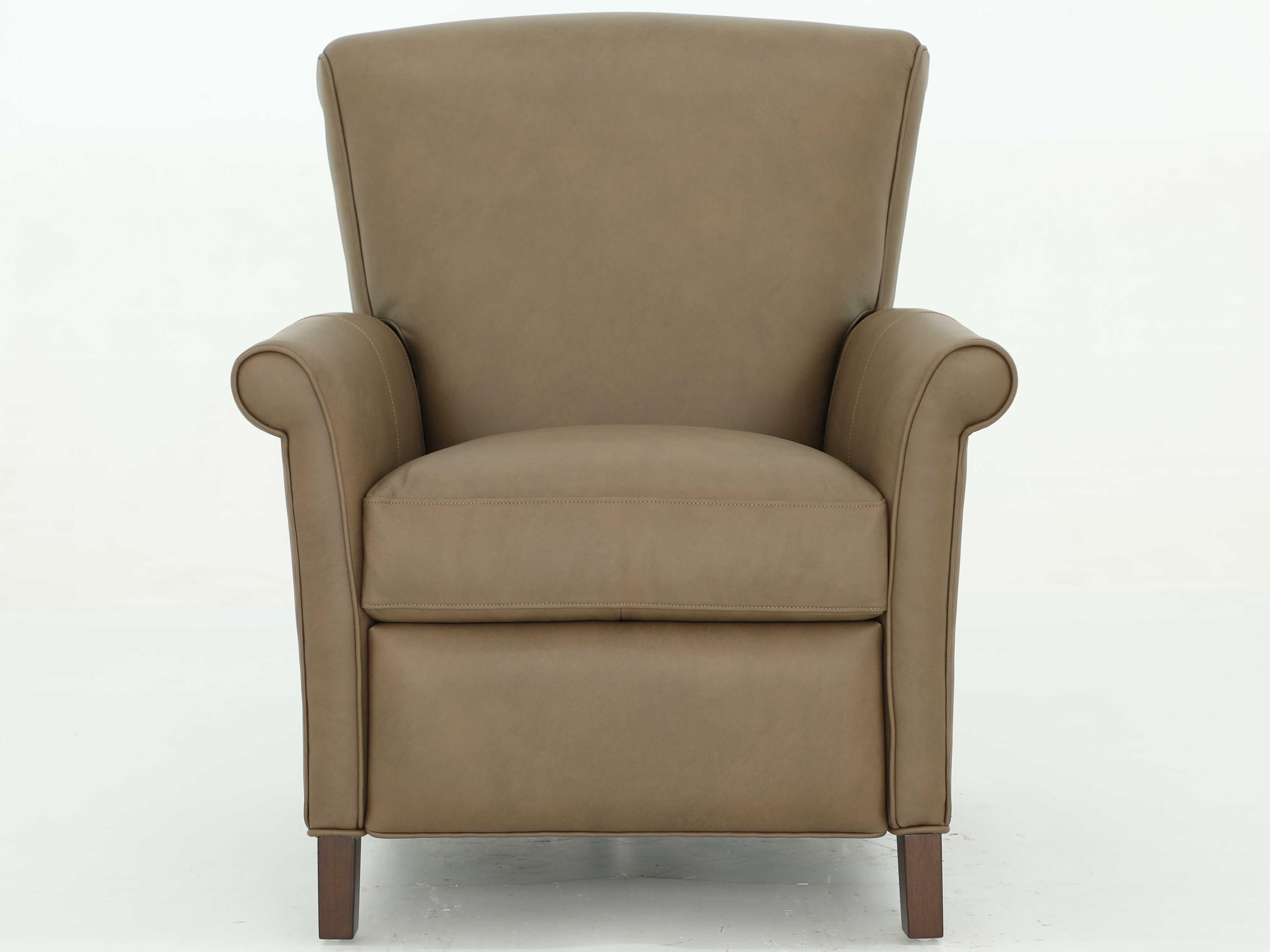 Barcalounger Vintage Phoebe Cashmere Taupe Tan Leather Recliner