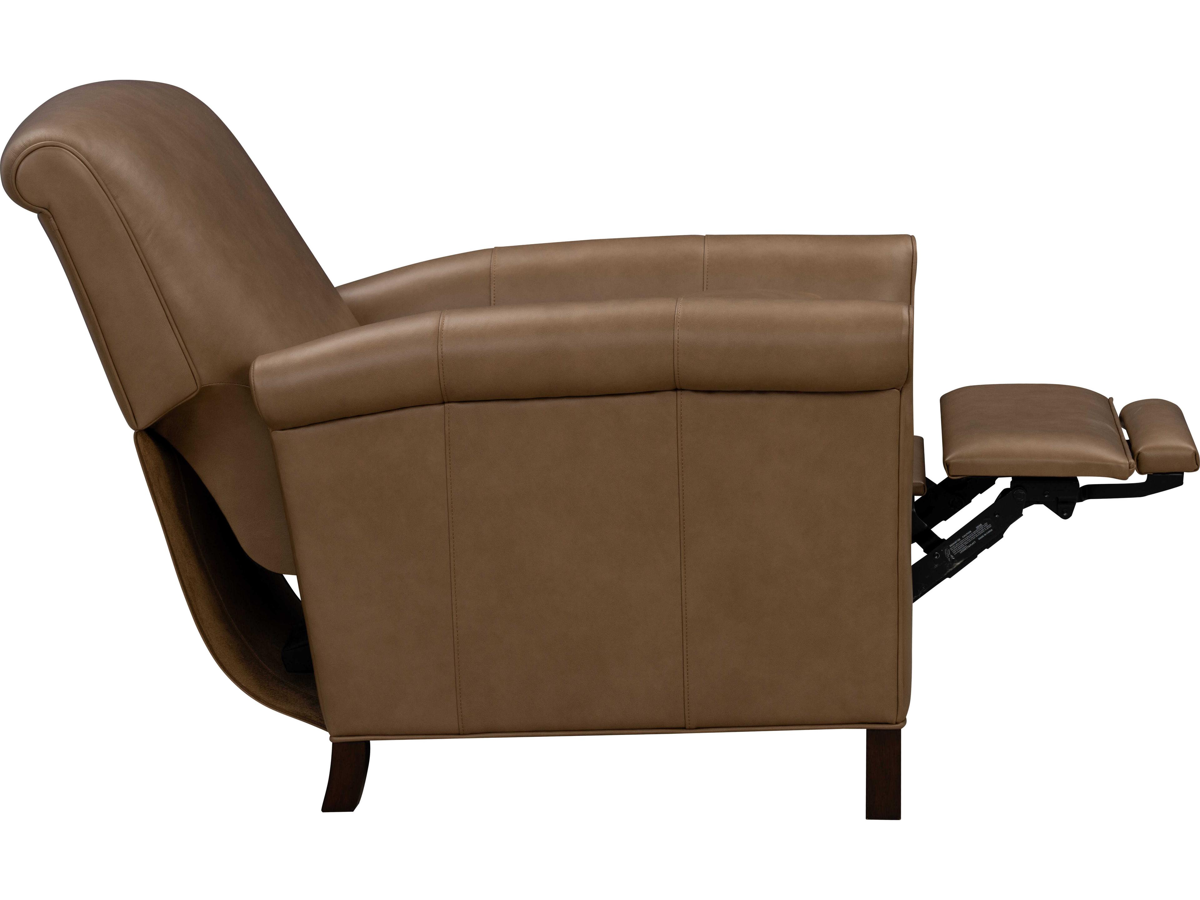 Barcalounger Vintage Phoebe Hillwood Toffee Brown Leather Recliner