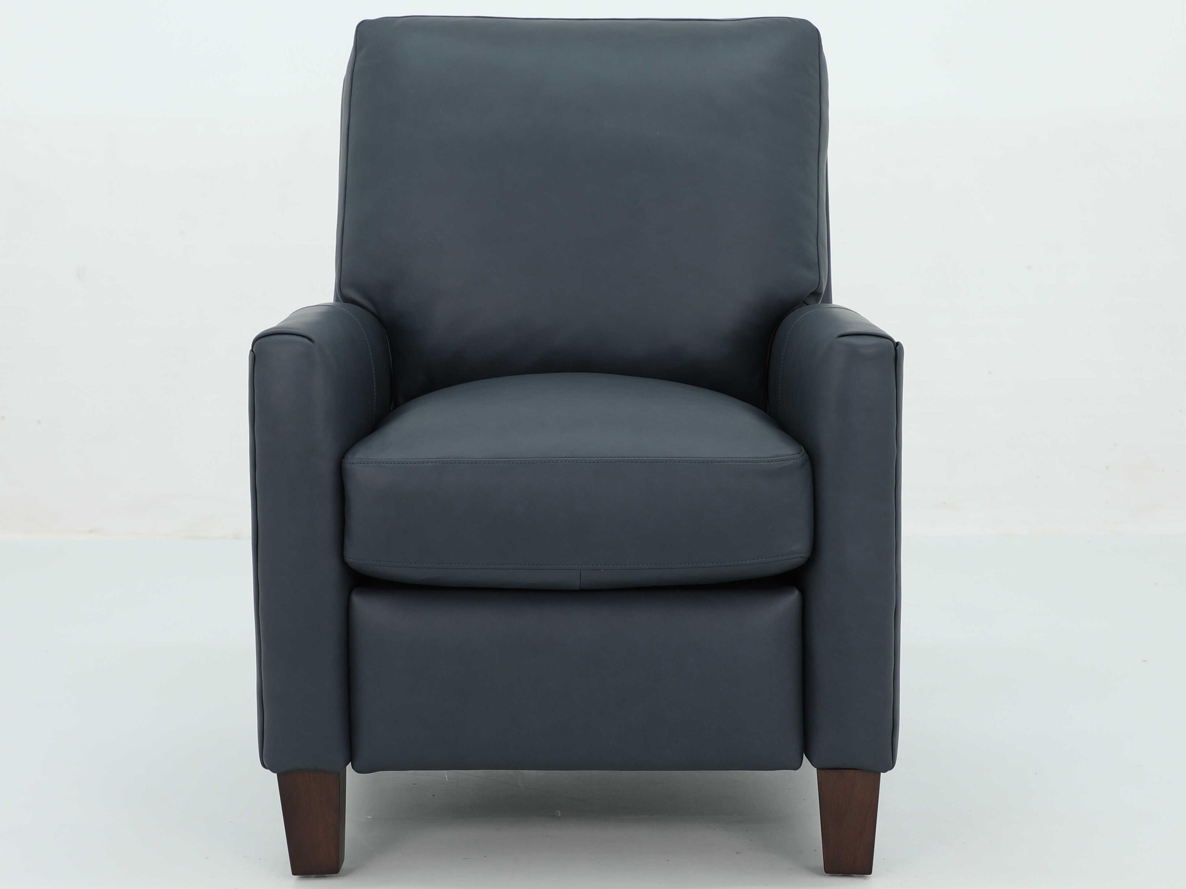 Barcalounger Vintage Fremont Santa Fe Ocean Blue Leather Recliner