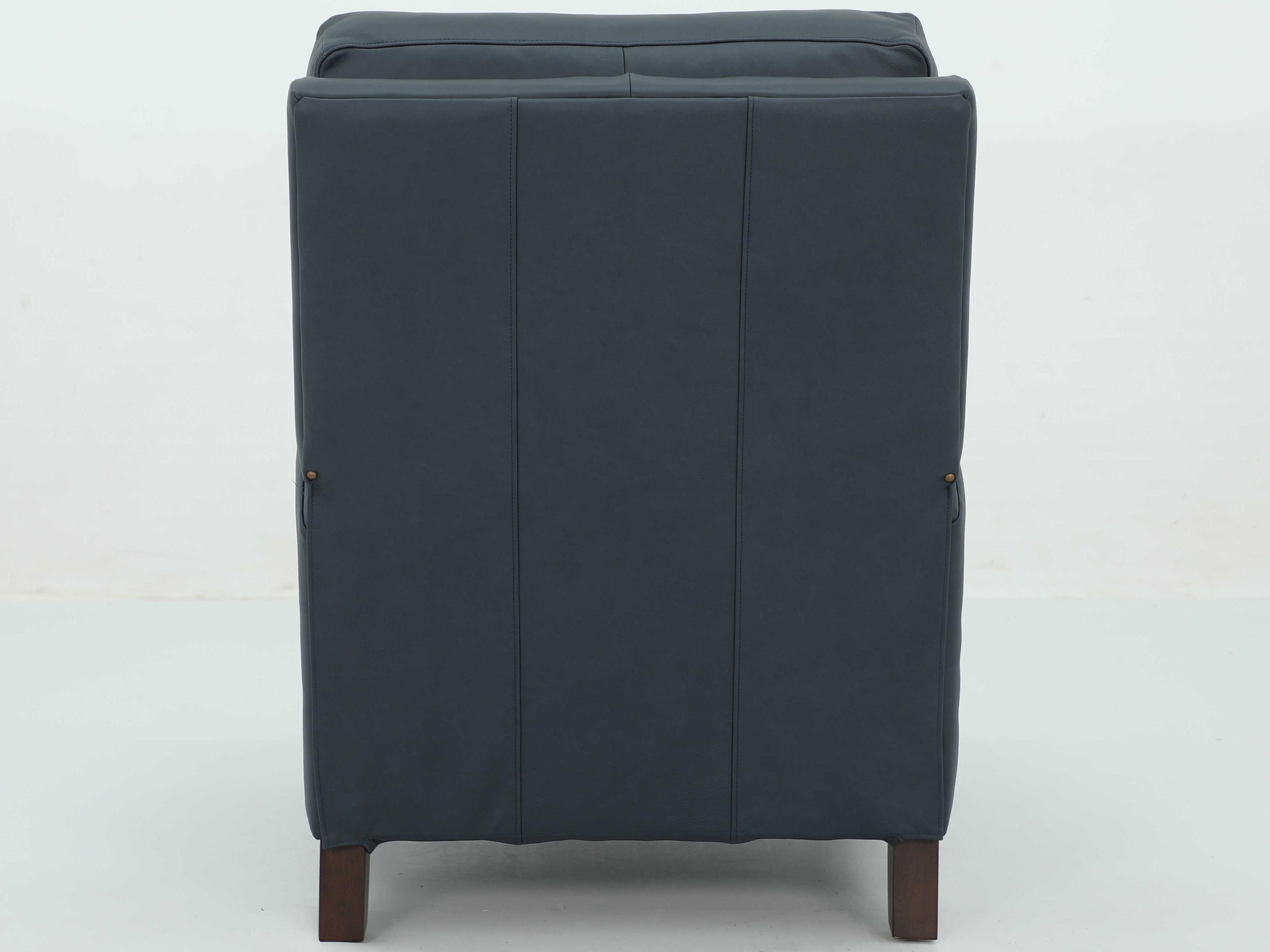 Barcalounger Vintage Fremont Santa Fe Ocean Blue Leather Recliner