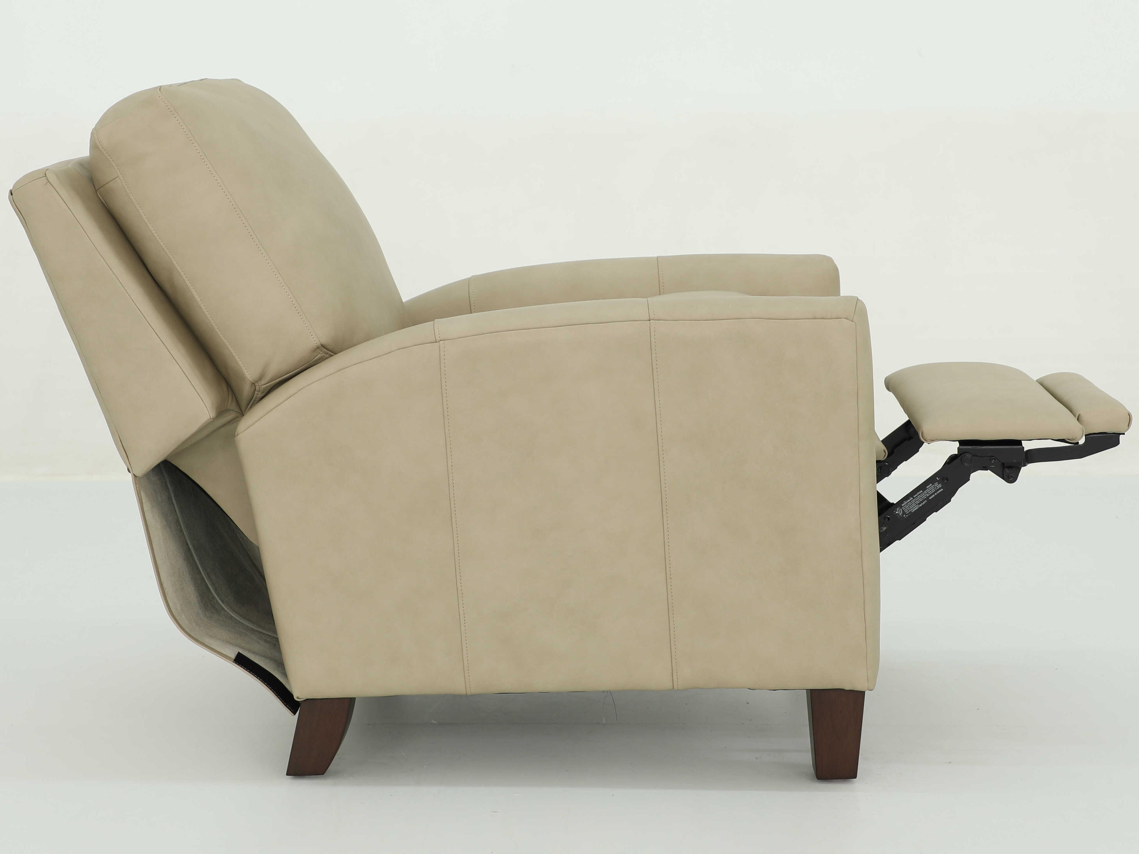 Barcalounger Vintage Fremont Cashmere Stone Tan Leather Recliner