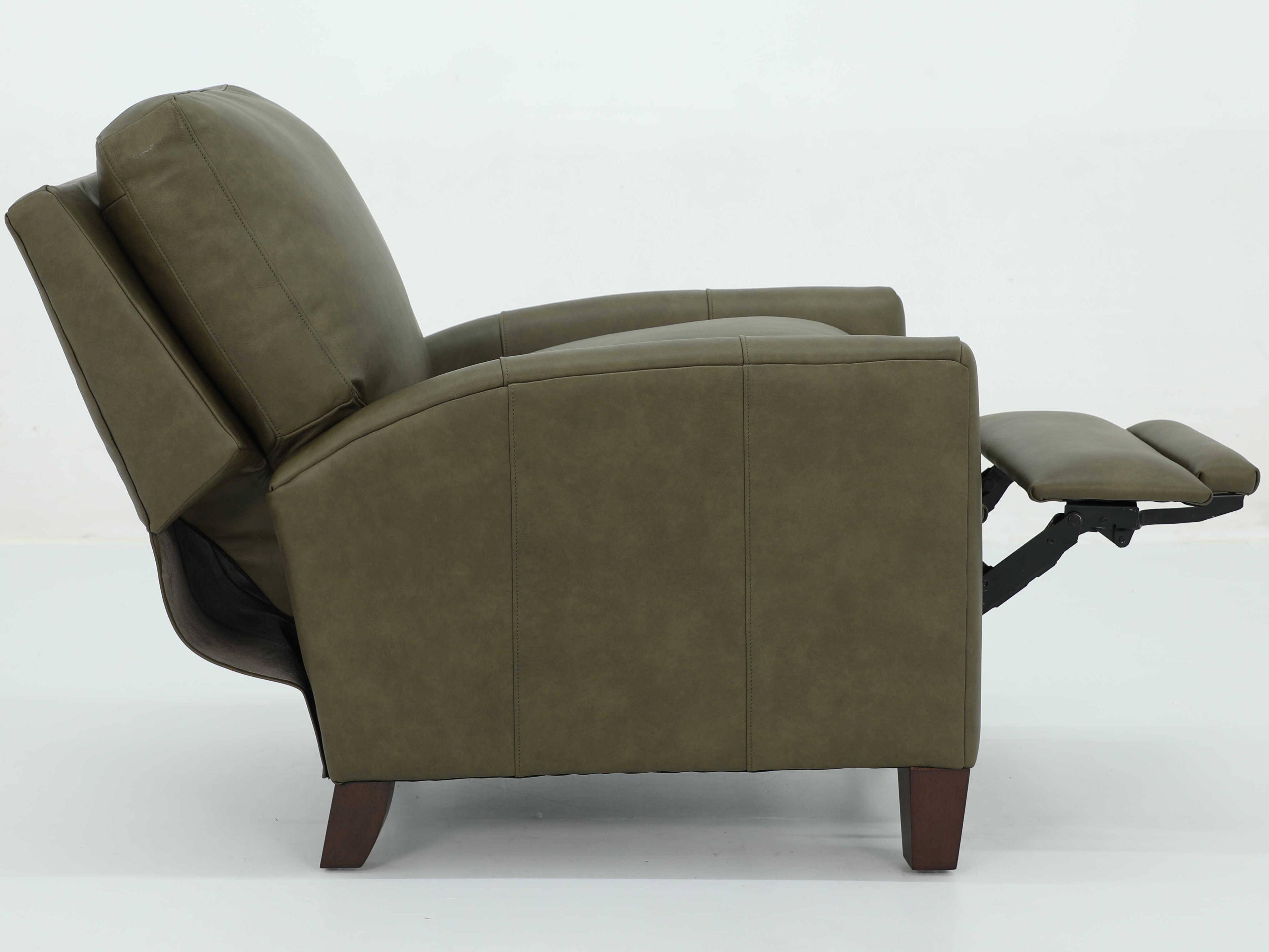 Barcalounger Vintage Fremont Oasis Olive Green Leather Recliner