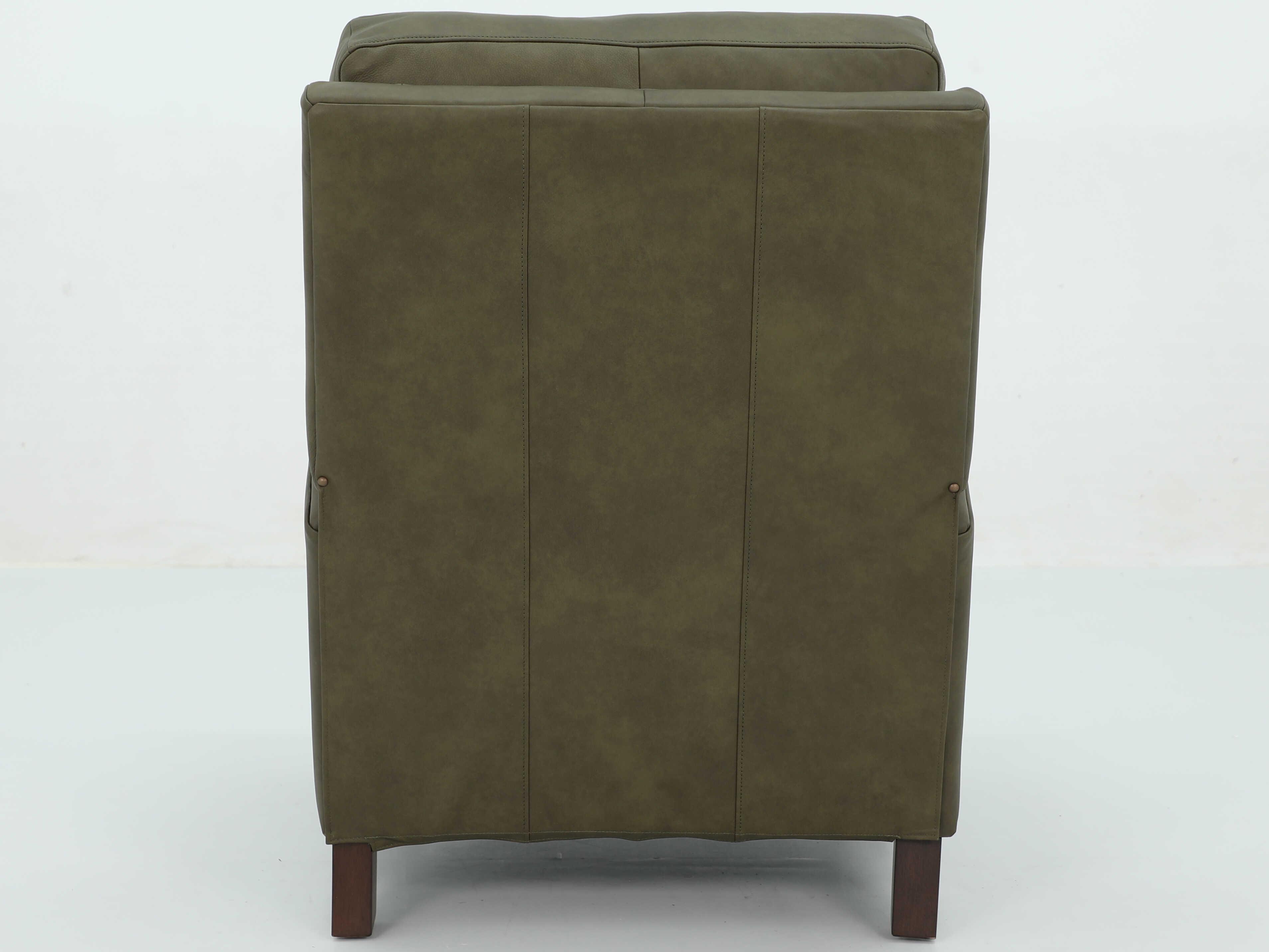 Barcalounger Vintage Fremont Oasis Olive Green Leather Recliner