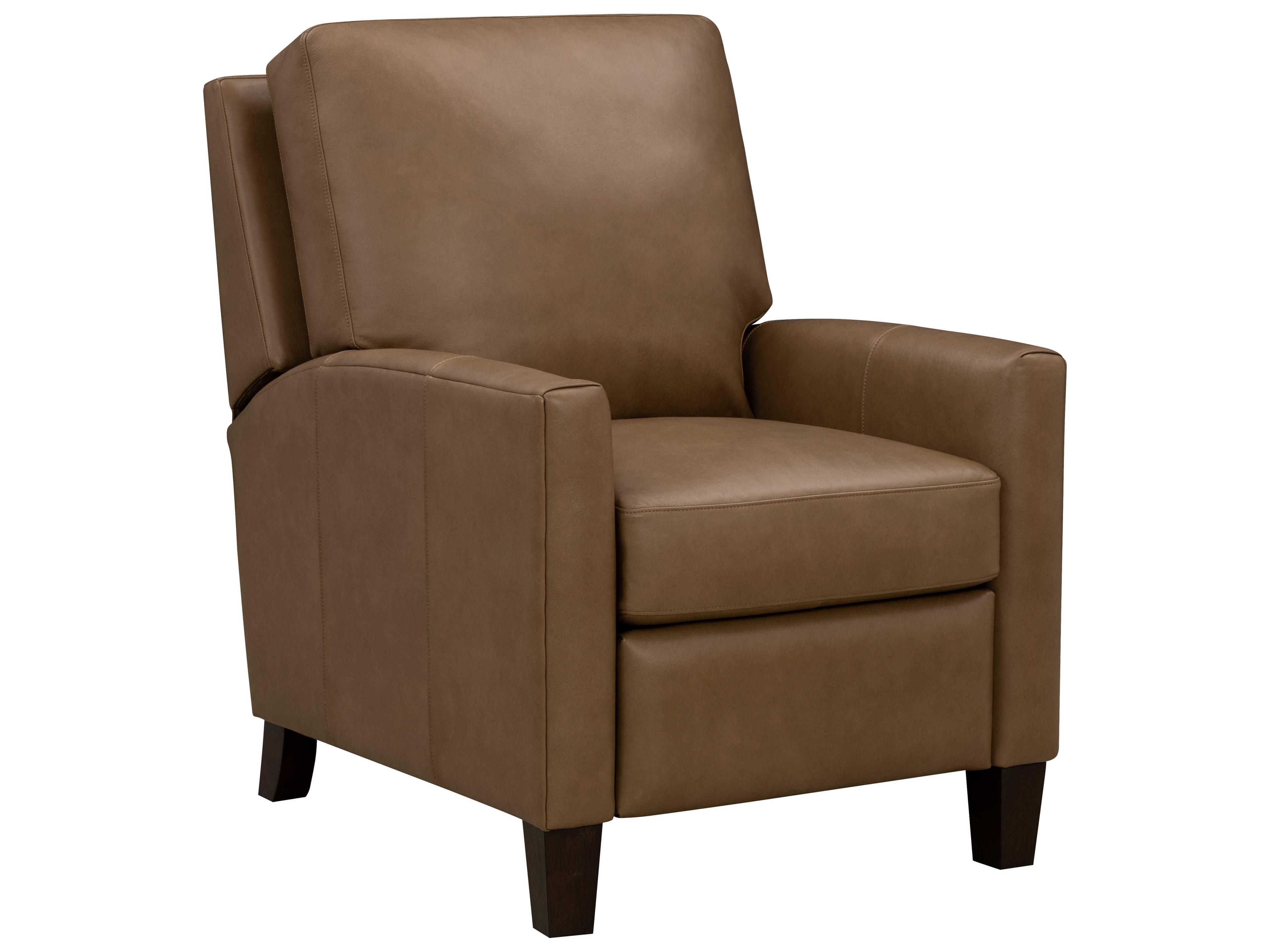 Barcalounger Vintage Fremont Hillwood Toffee Brown Leather Recliner