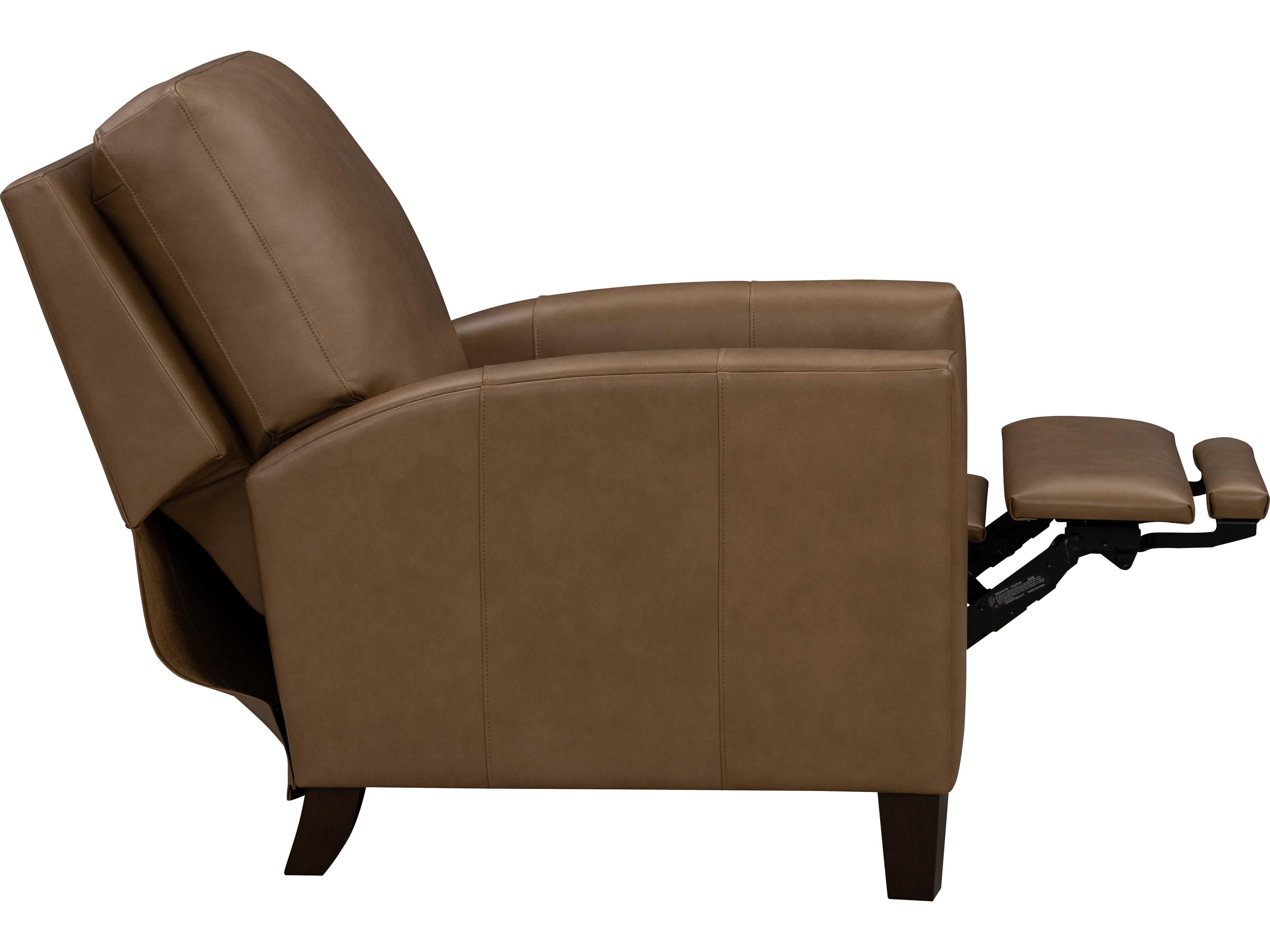 Barcalounger Vintage Fremont Hillwood Toffee Brown Leather Recliner