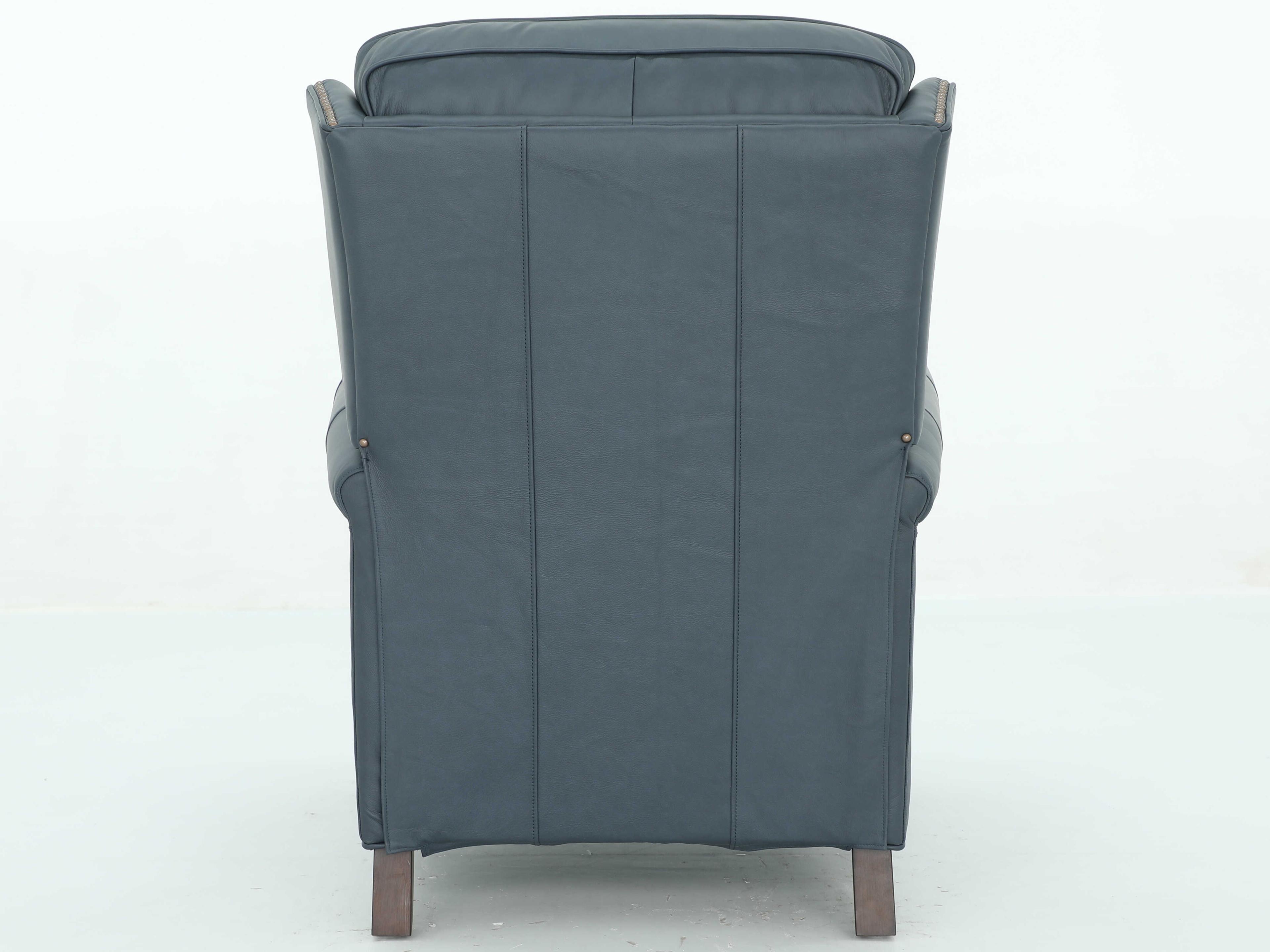 Barcalounger Vintage Shasta Santa Fe Ocean Blue Leather Recliner