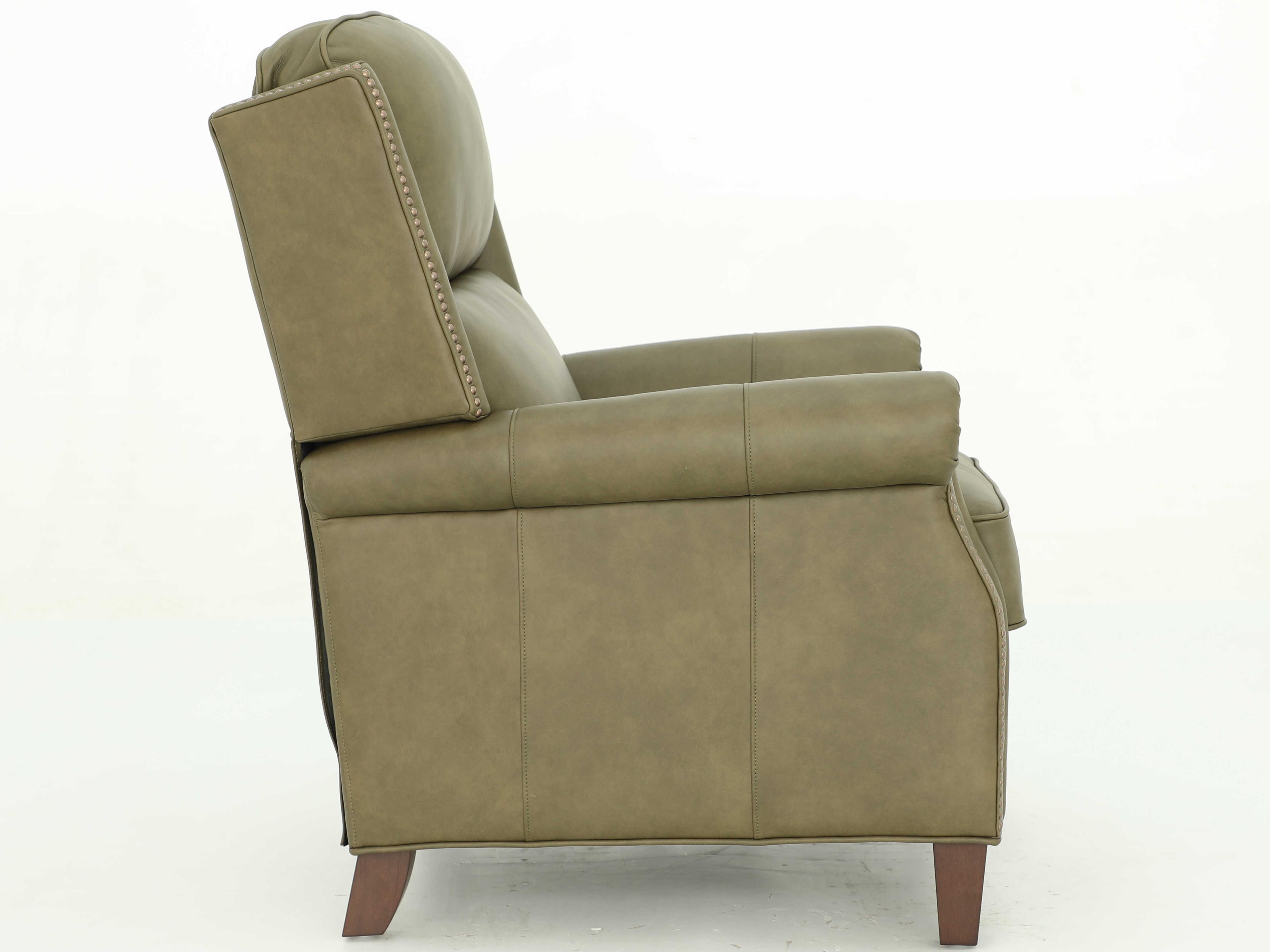 Barcalounger Vintage Shasta Oasis Olive Green Leather Recliner