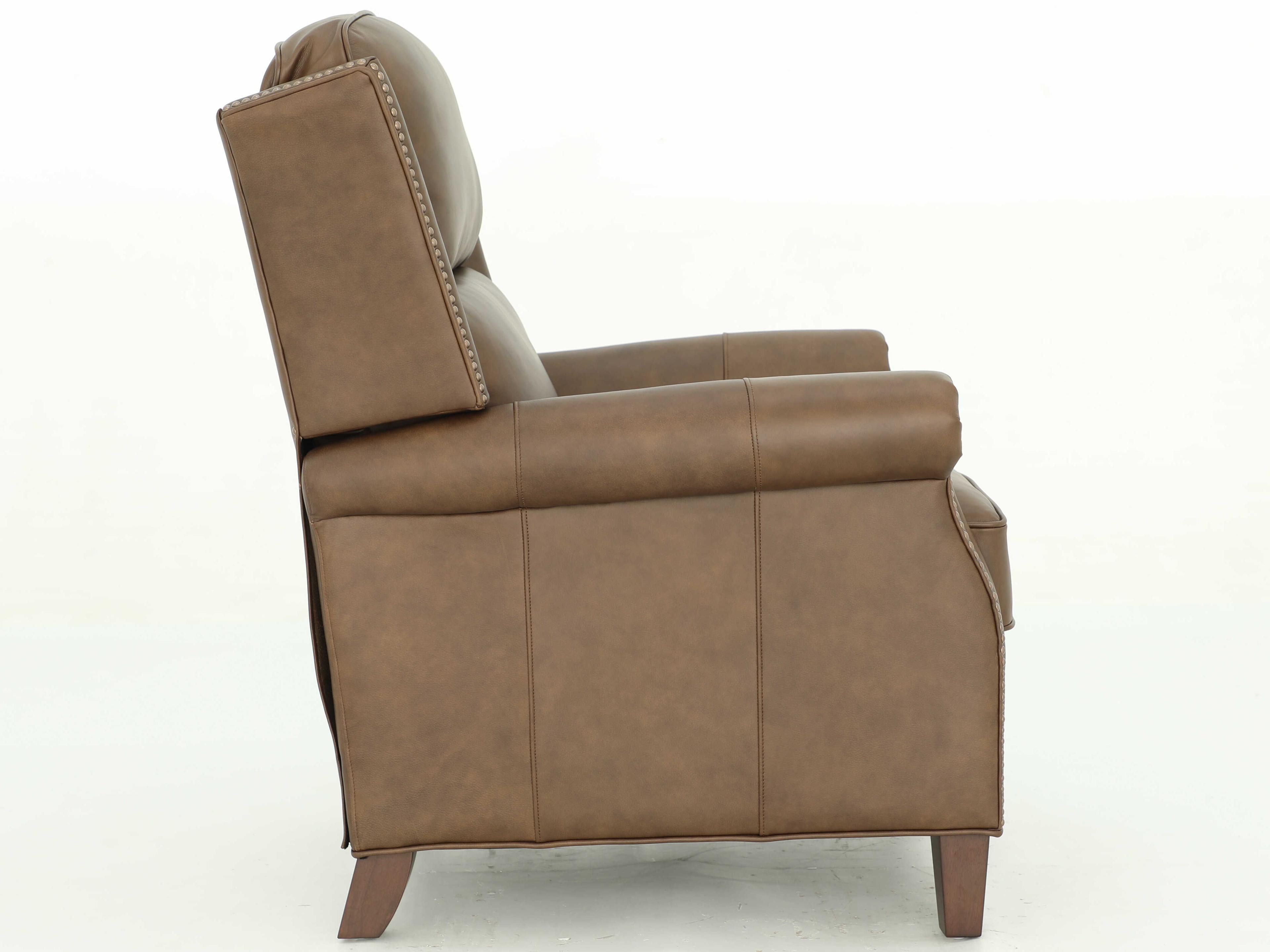 Barcalounger Vintage Shasta Oasis Walnut Brown Leather Recliner