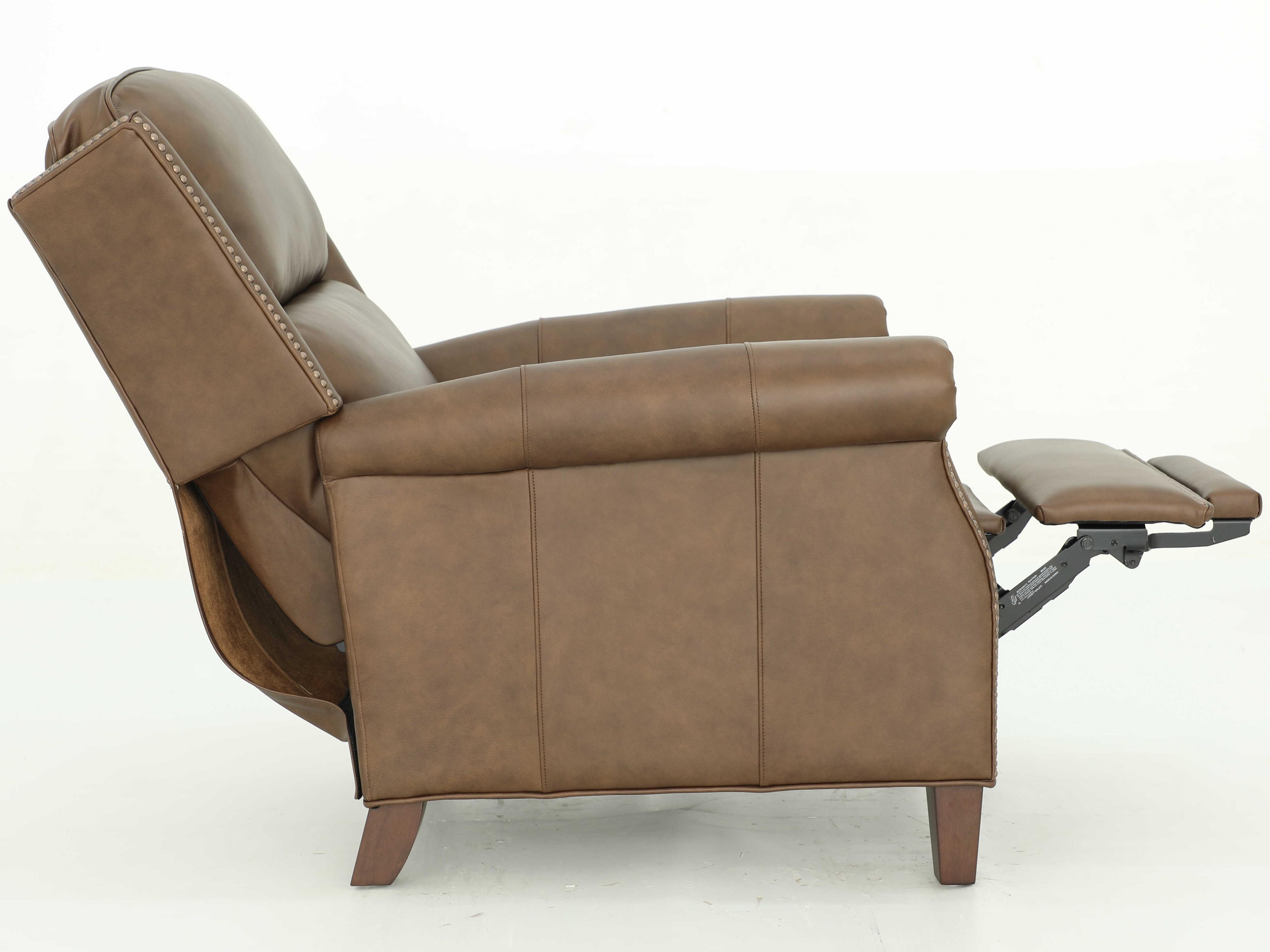 Barcalounger Vintage Shasta Oasis Walnut Brown Leather Recliner