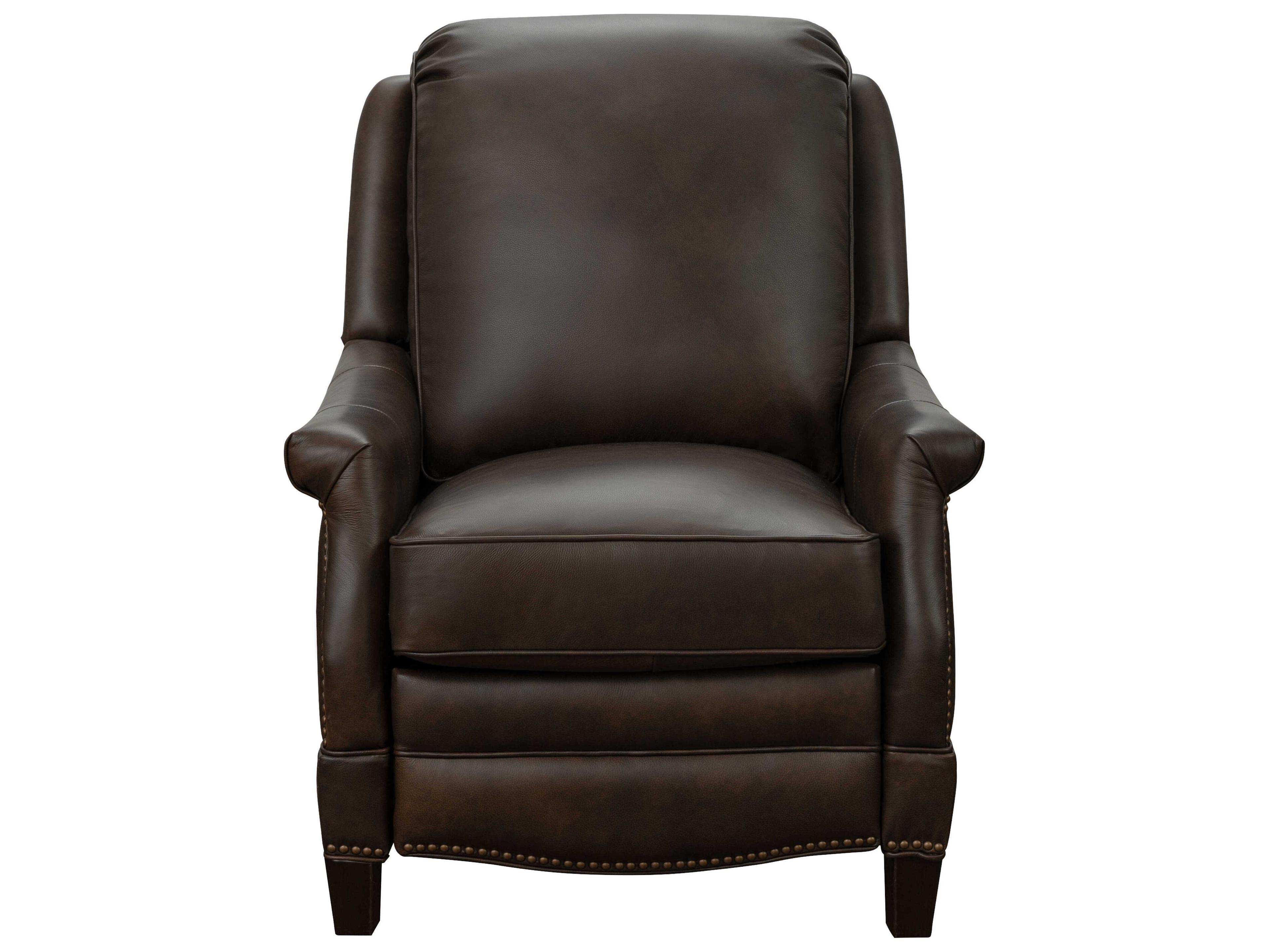 Barcalounger Vintage Ashebrooke Ashford Walnut Brown Leather Recliner