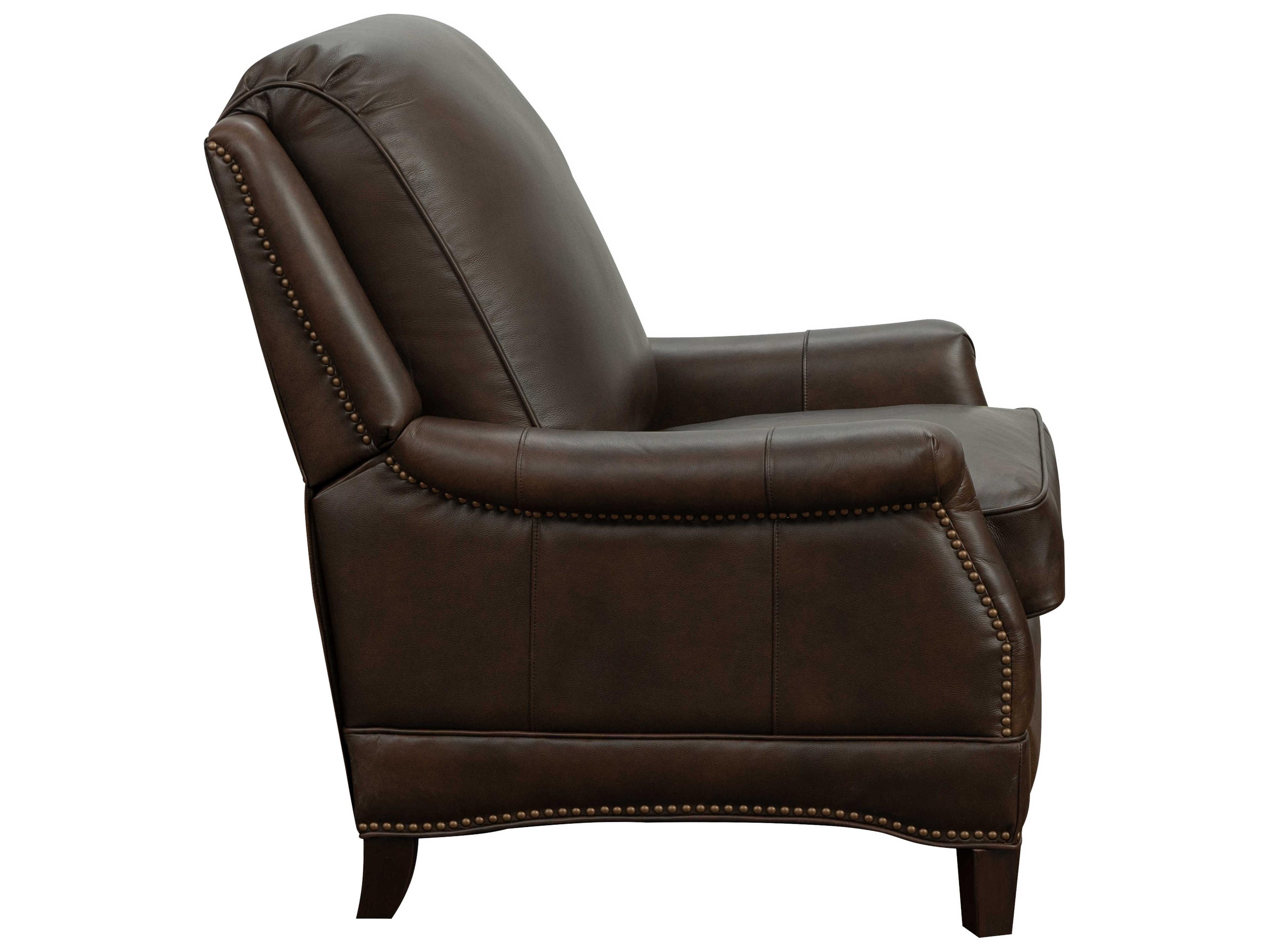 Barcalounger Vintage Ashebrooke Ashford Walnut Brown Leather Recliner