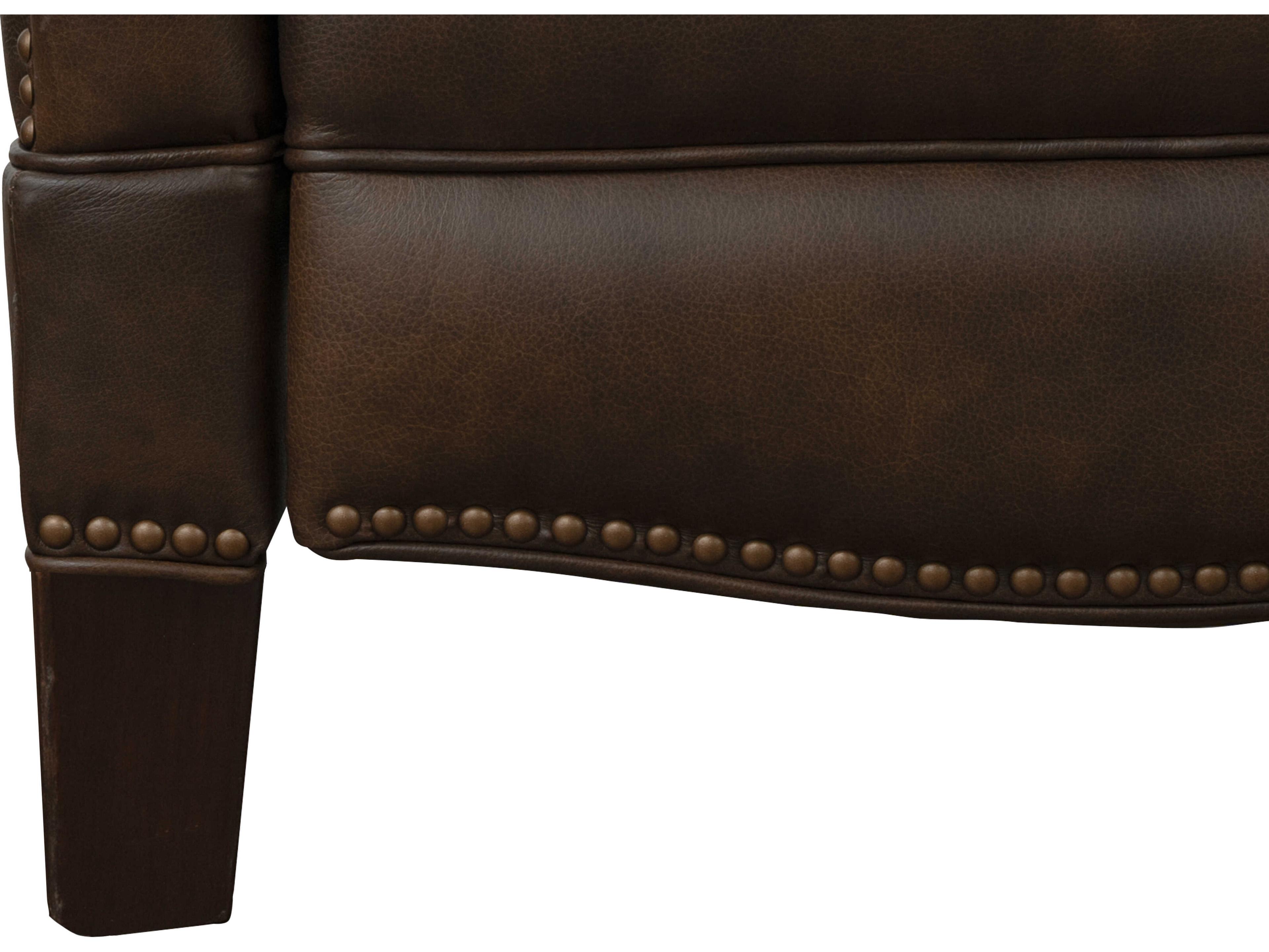 Barcalounger Vintage Ashebrooke Ashford Walnut Brown Leather Recliner