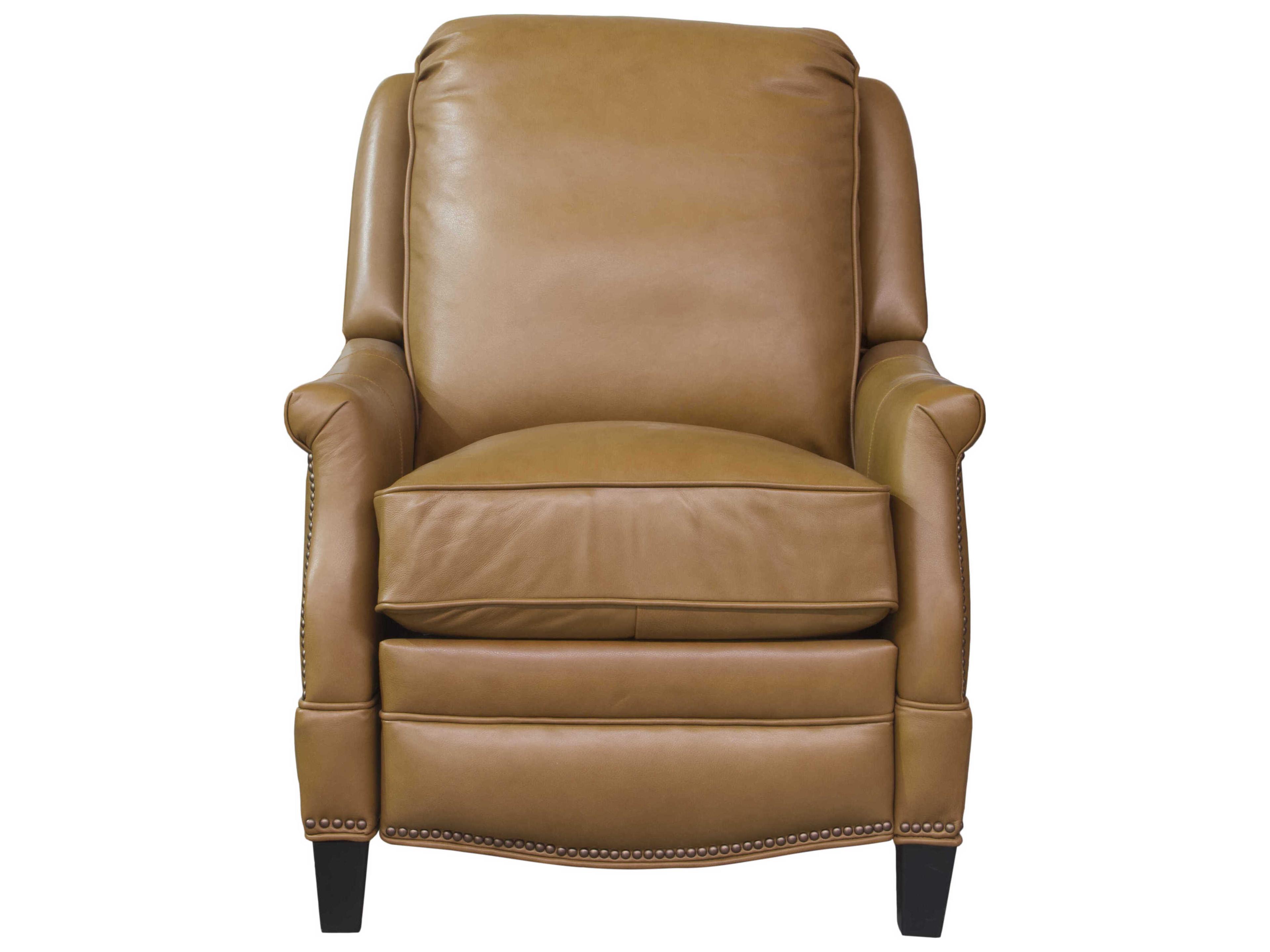 Barcalounger Vintage Ashebrooke Shoreham Ponytail Tan Leather Recliner