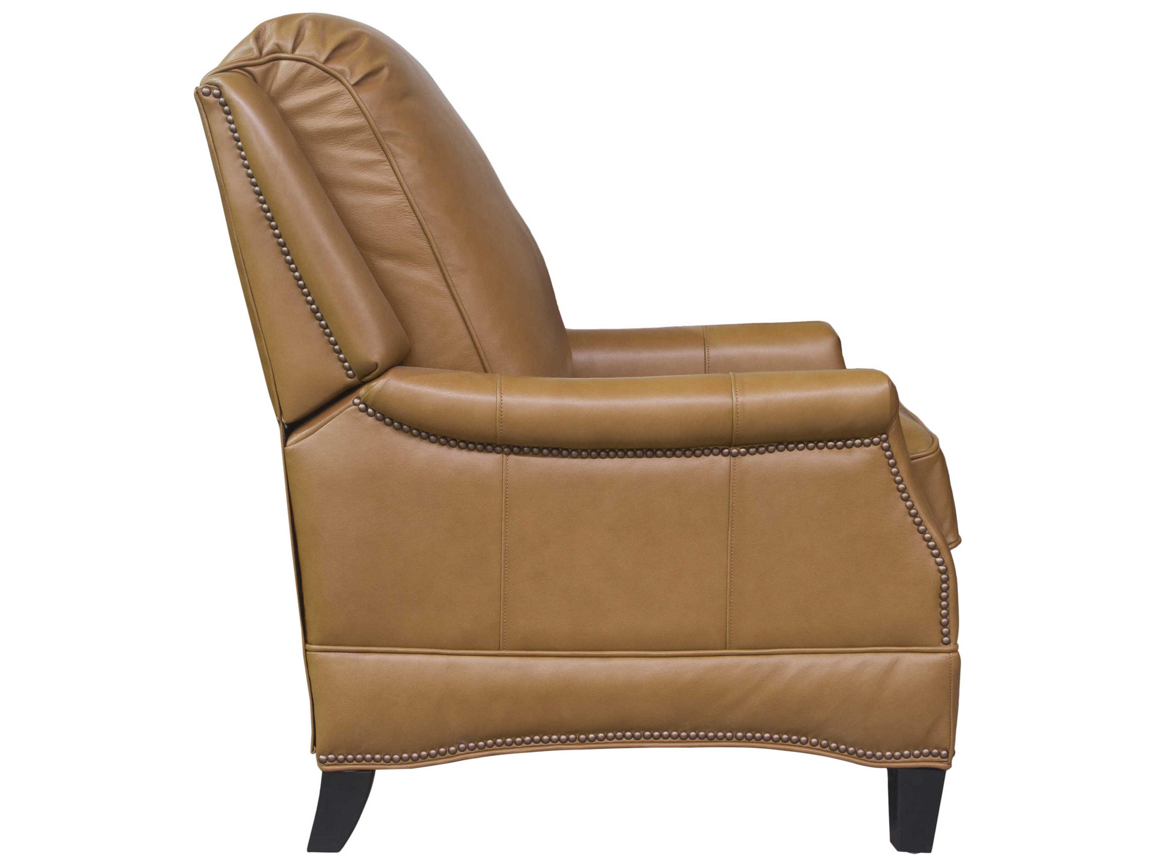 Barcalounger Vintage Ashebrooke Shoreham Ponytail Tan Leather Recliner