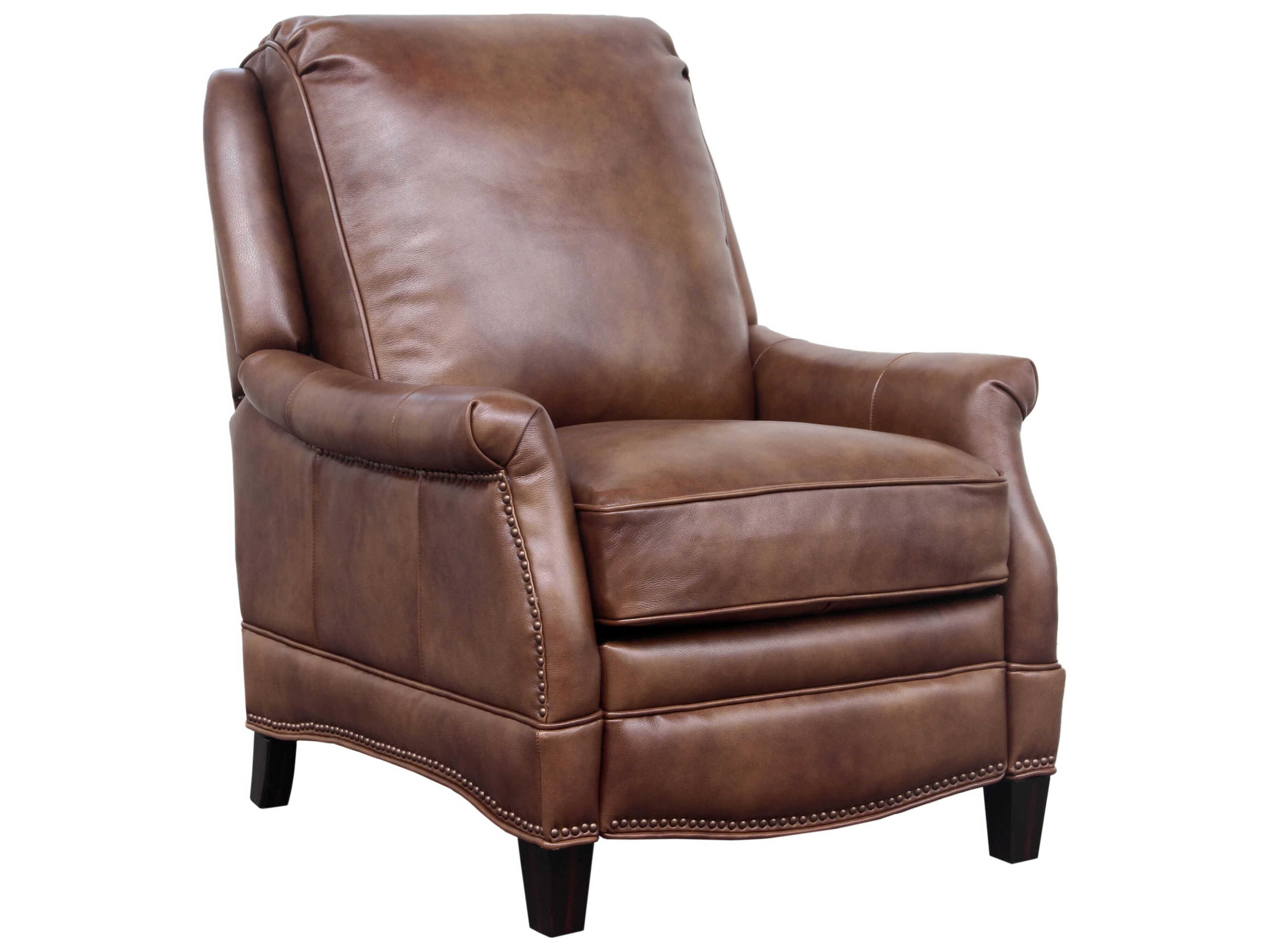 Barcalounger Vintage Ashebrooke Wenlock Tawny Brown Leather Recliner