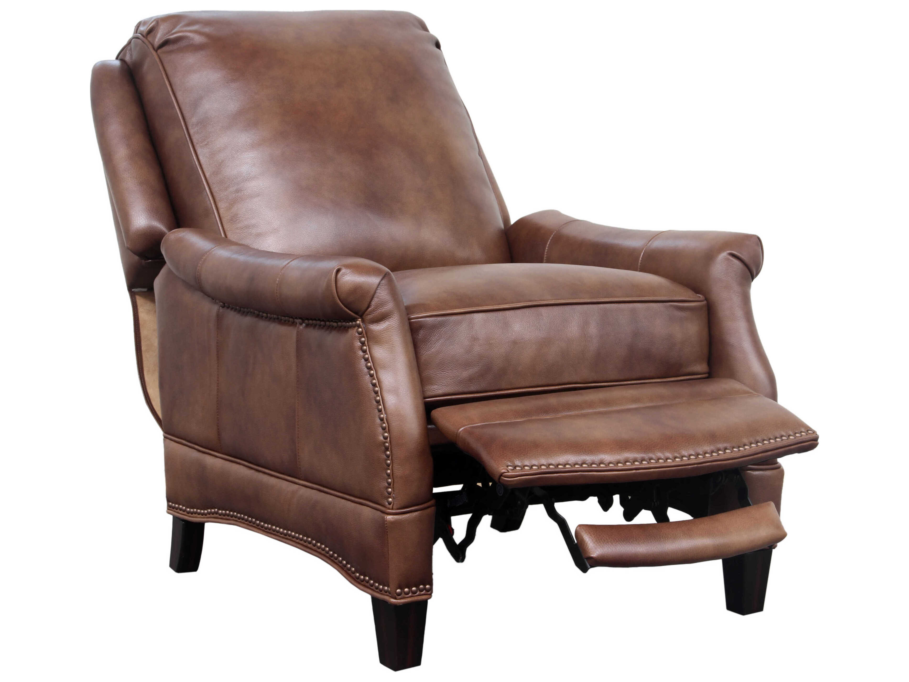 Barcalounger Vintage Ashebrooke Wenlock Tawny Brown Leather Recliner