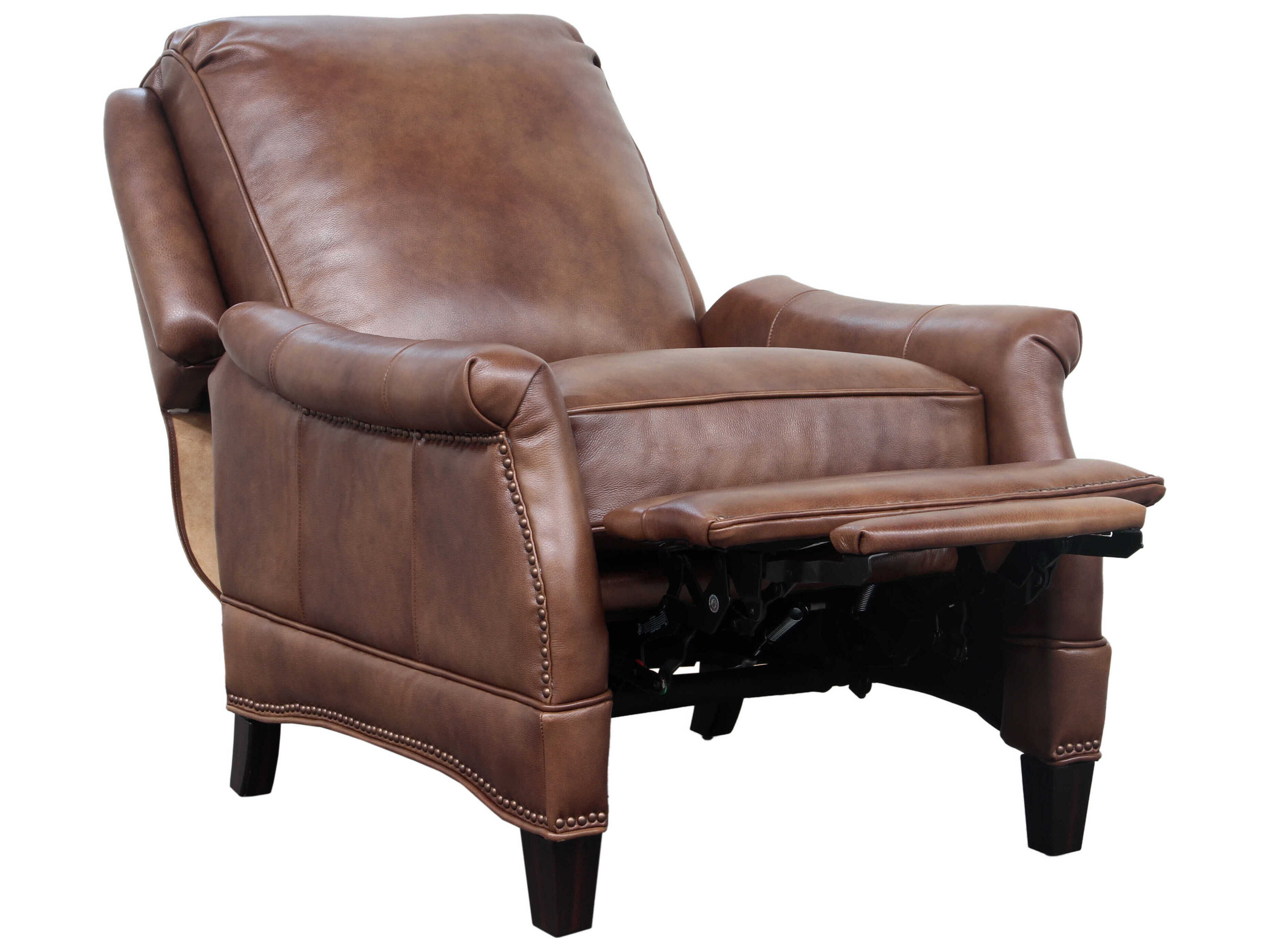 Barcalounger Vintage Ashebrooke Wenlock Tawny Brown Leather Recliner