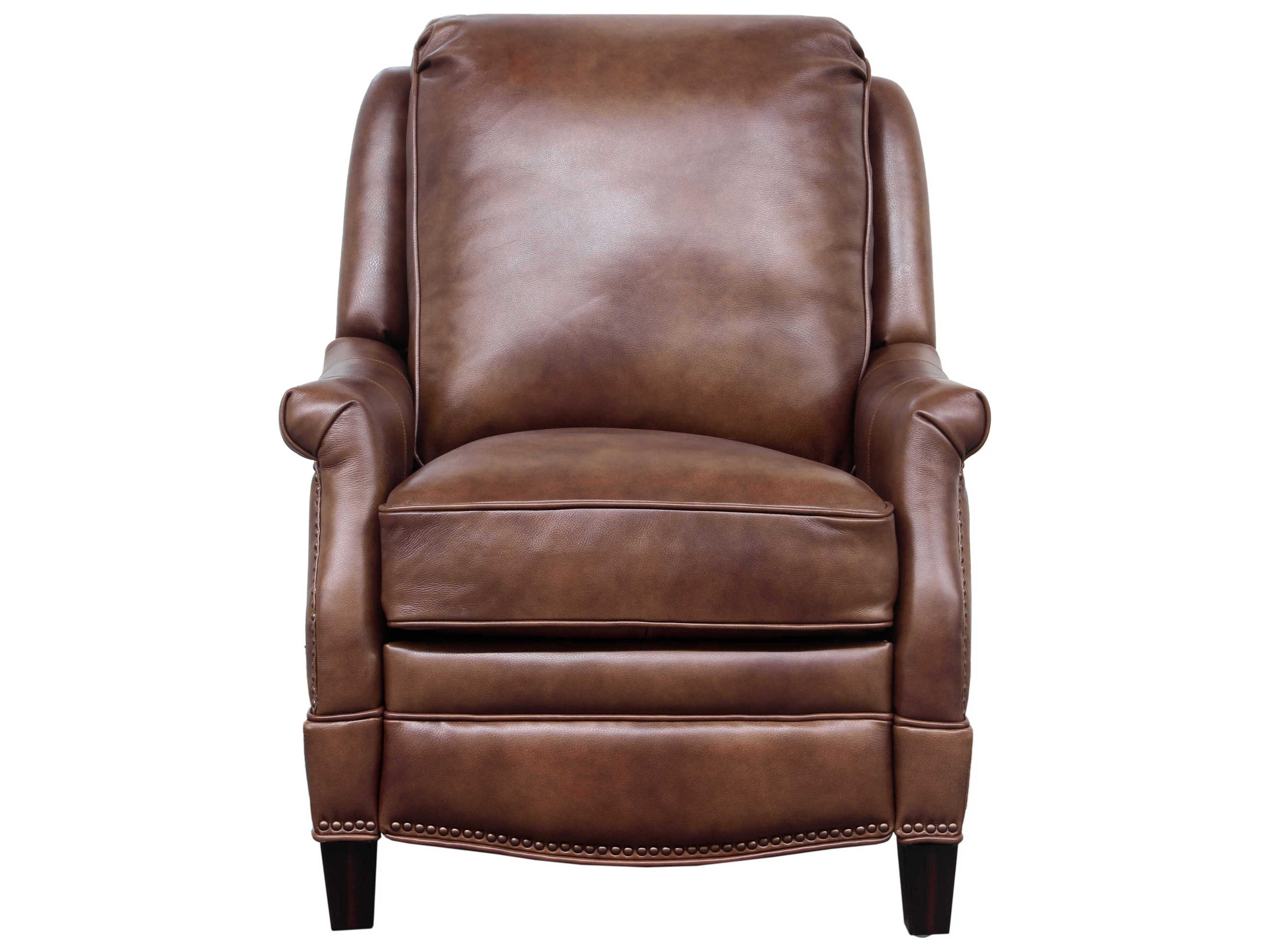 Barcalounger Vintage Ashebrooke Wenlock Tawny Brown Leather Recliner