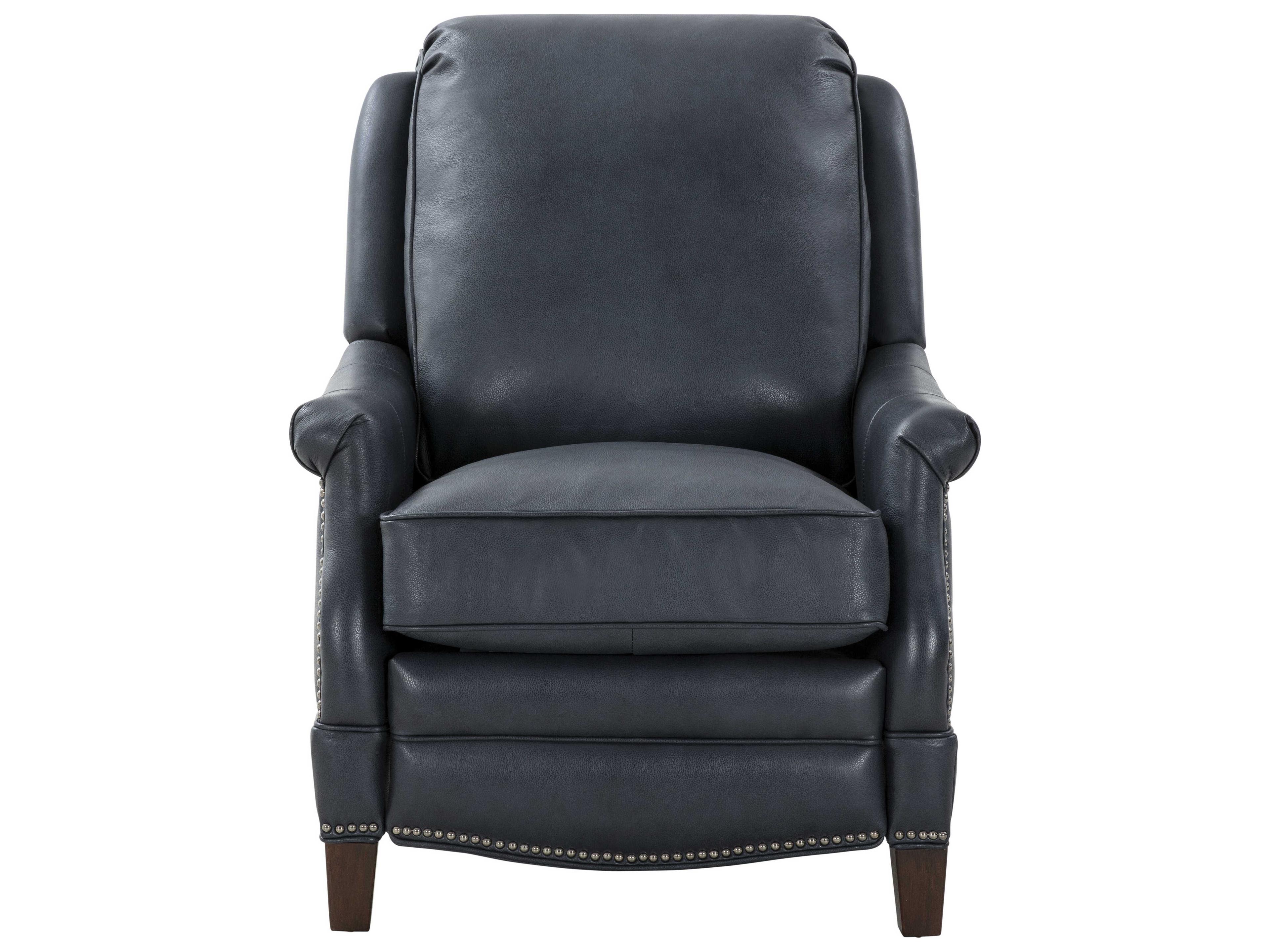 Barcalounger Vintage Ashebrooke Barone Navy Blue Leather Recliner