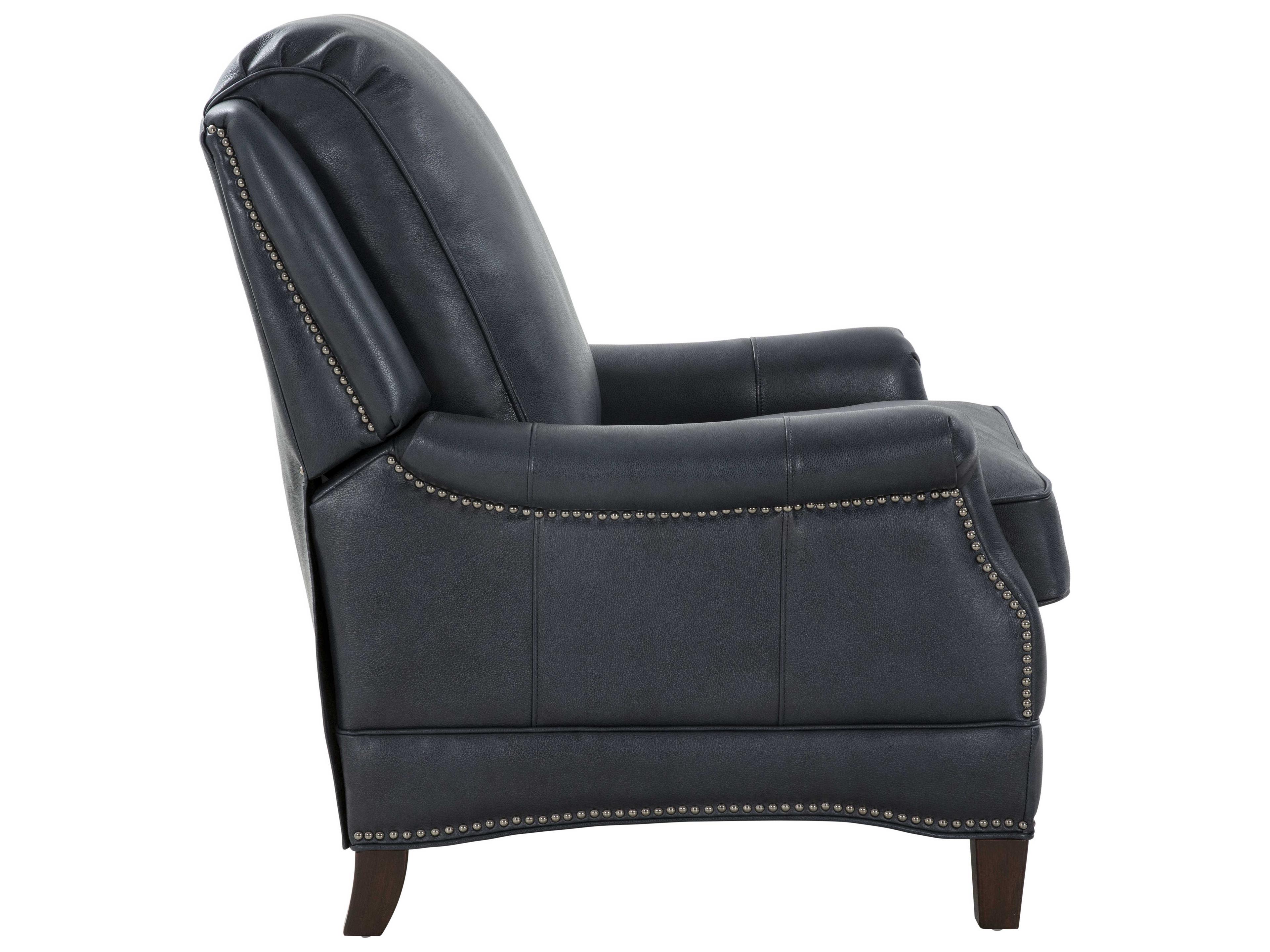 Barcalounger Vintage Ashebrooke Barone Navy Blue Leather Recliner
