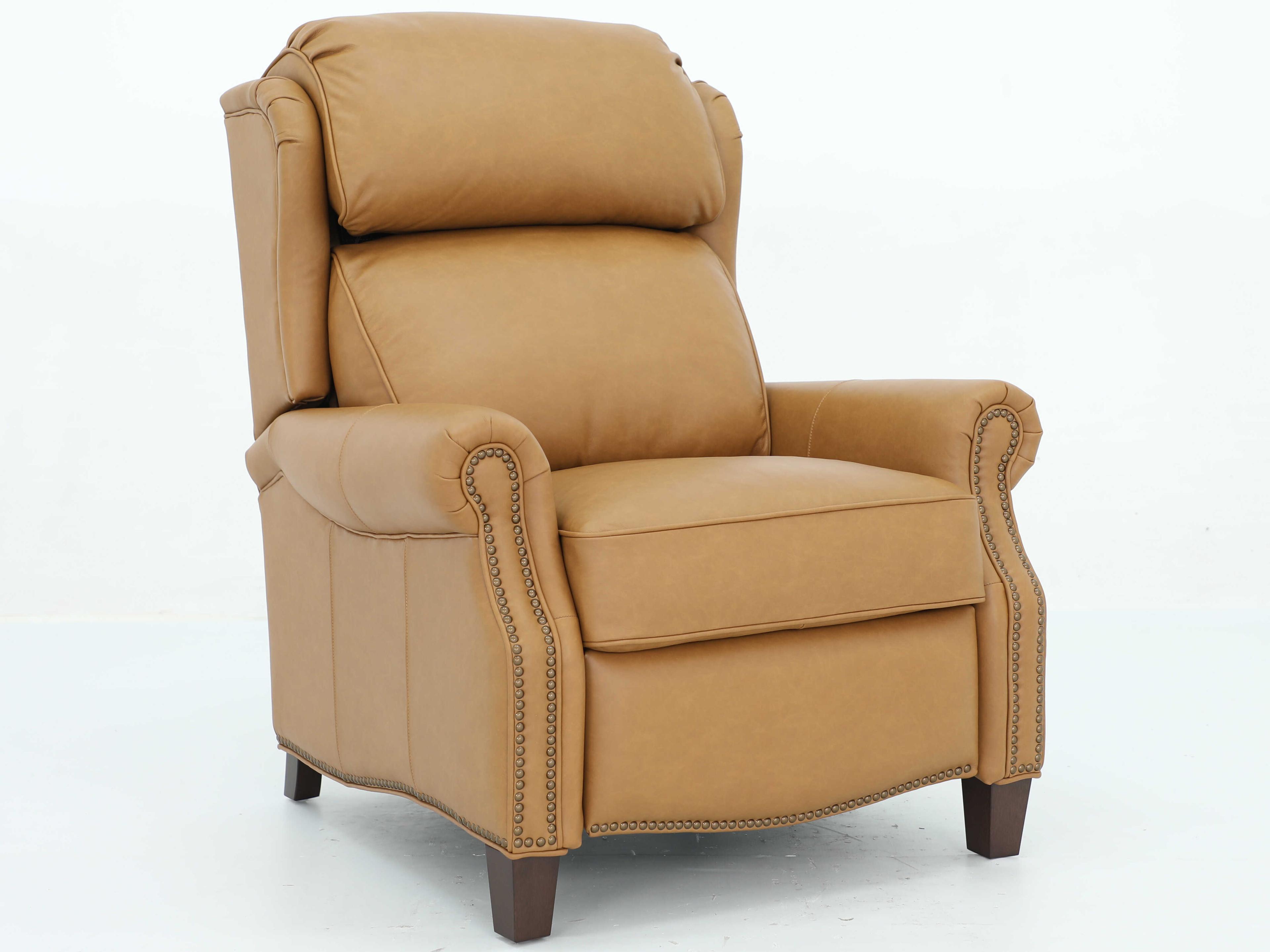 Barcalounger Vintage Meade Santa Fe Brandy Tan Leather Recliner