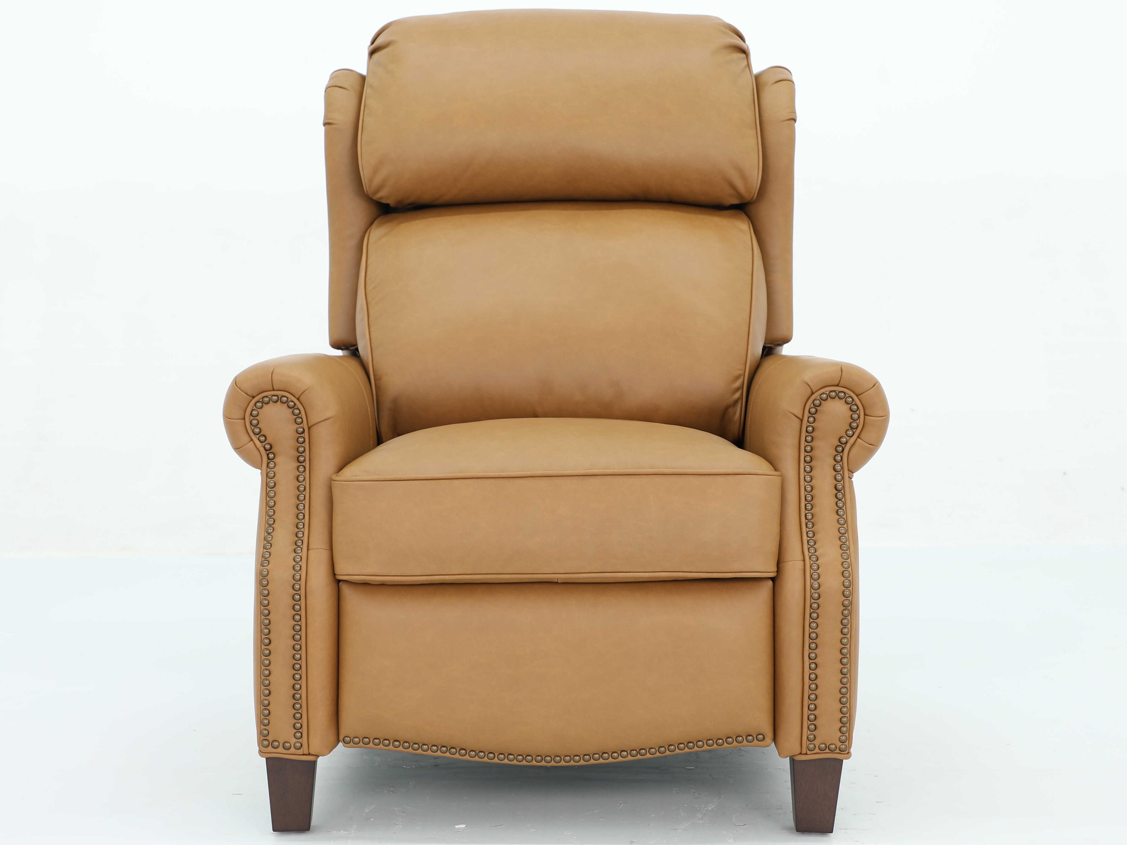 Barcalounger Vintage Meade Santa Fe Brandy Tan Leather Recliner