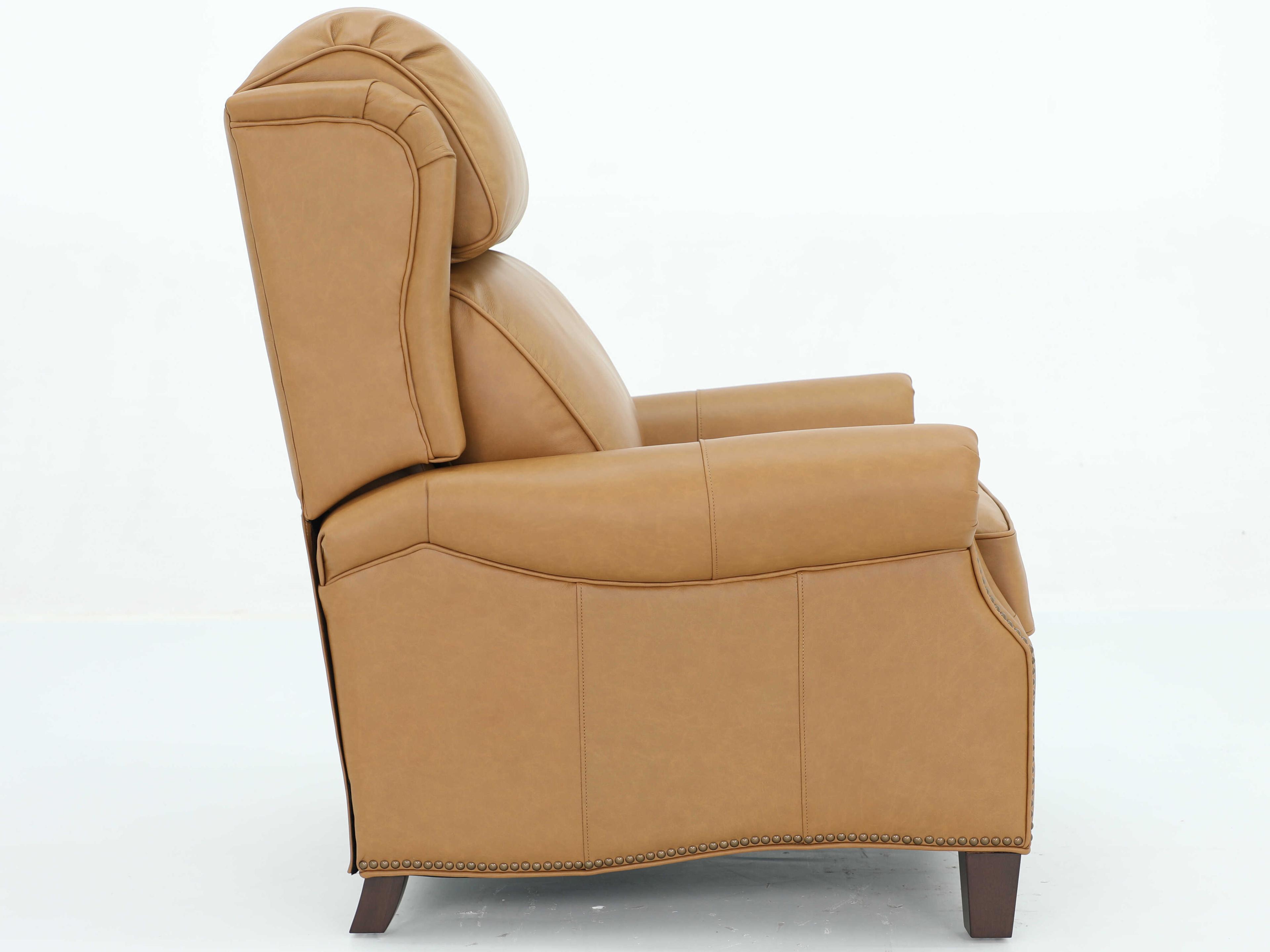 Barcalounger Vintage Meade Santa Fe Brandy Tan Leather Recliner