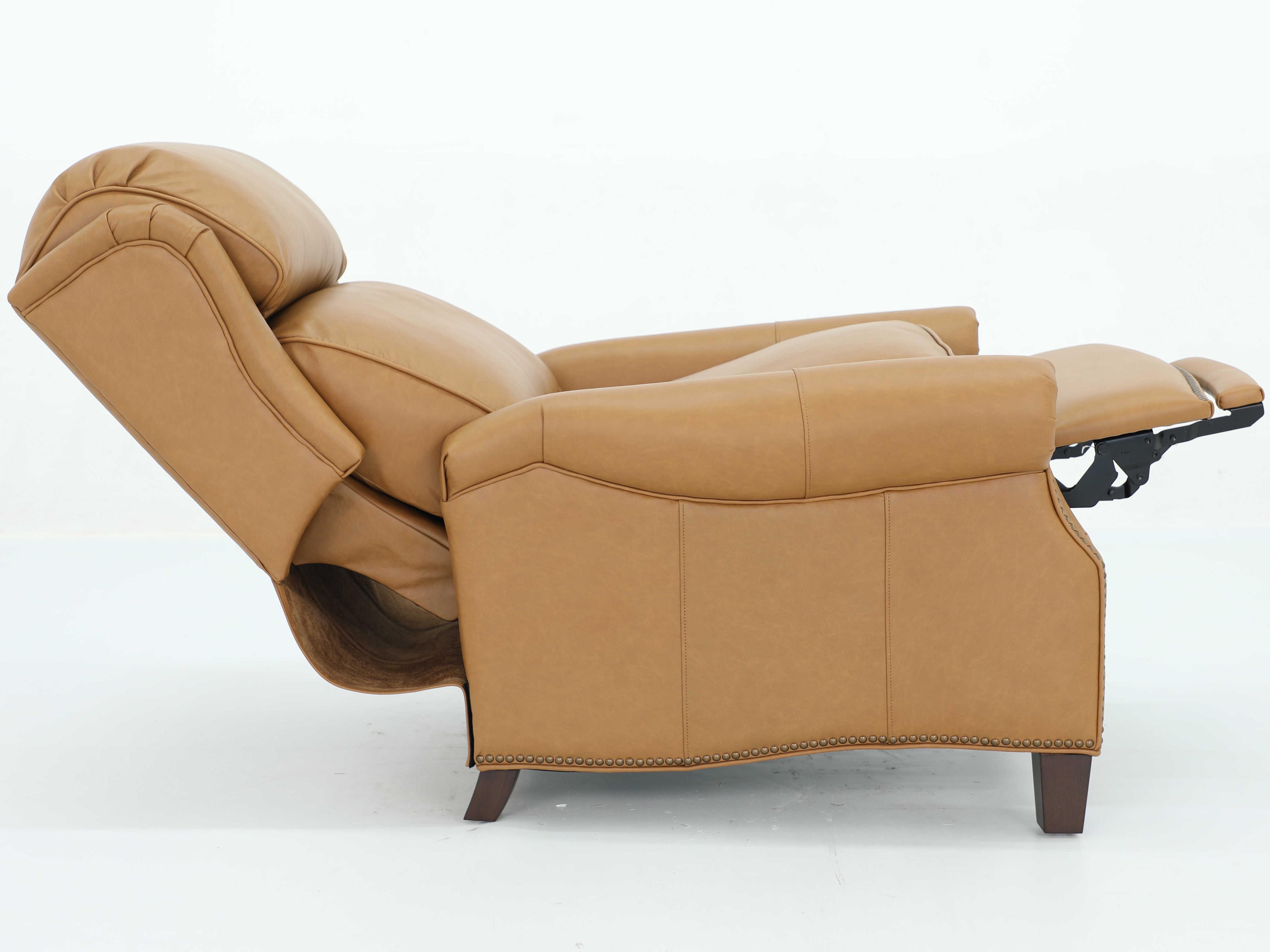 Barcalounger Vintage Meade Santa Fe Brandy Tan Leather Recliner