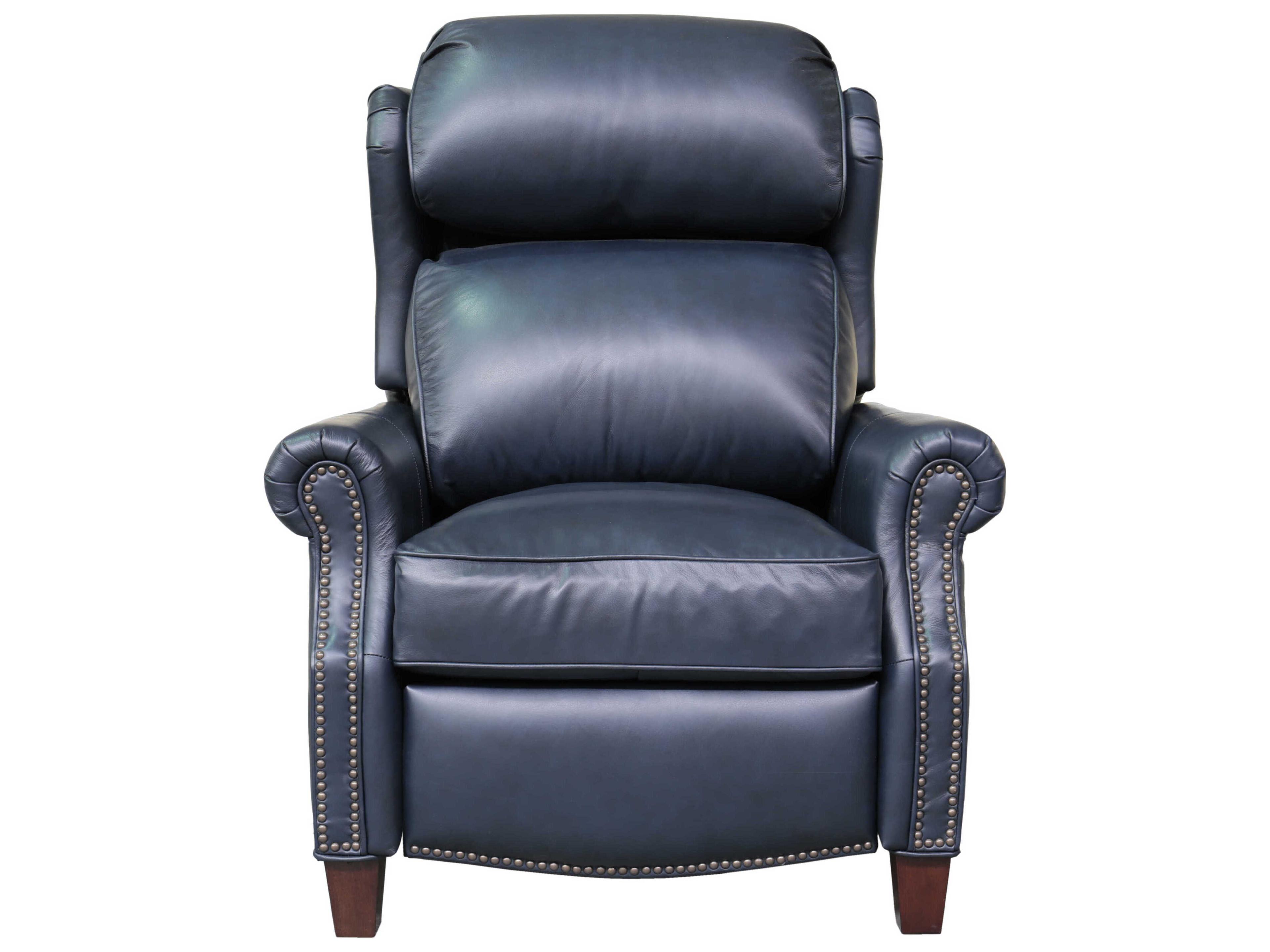 Barcalounger Vintage Meade Shoreham Blue Leather Recliner
