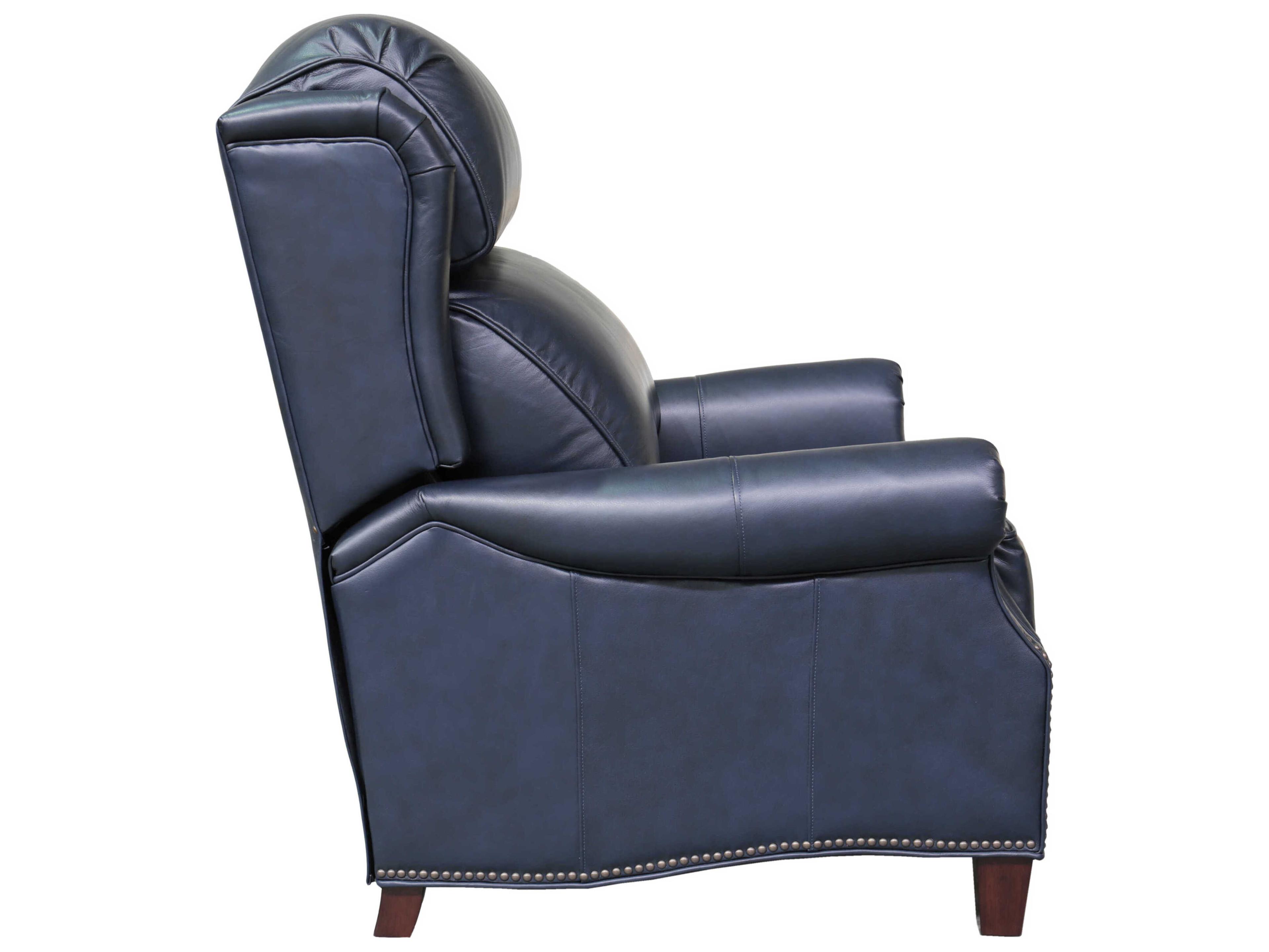 Barcalounger Vintage Meade Shoreham Blue Leather Recliner