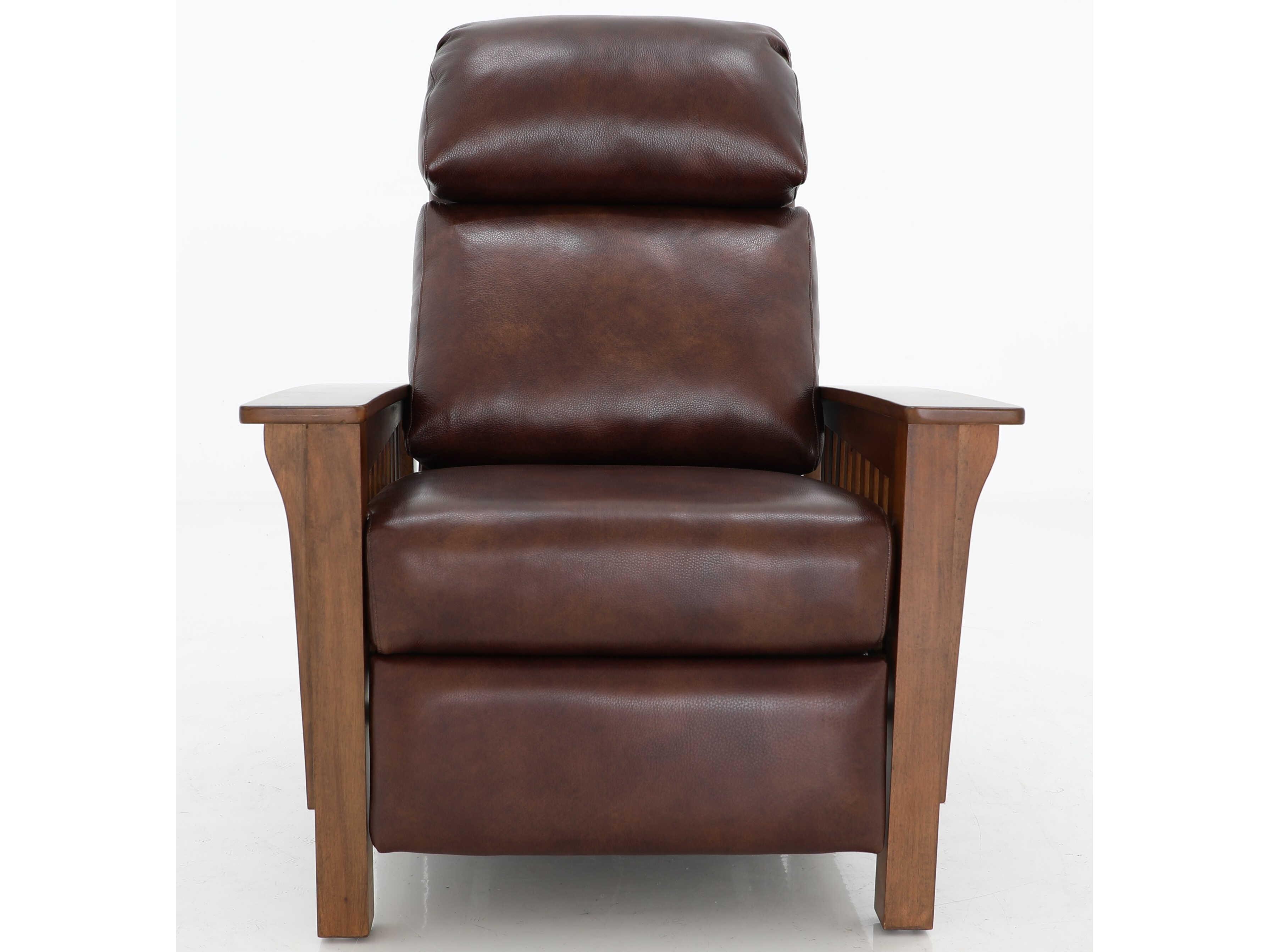 Barcalounger Woodlands Mission Wenlock Fudge Brown Leather Recliner