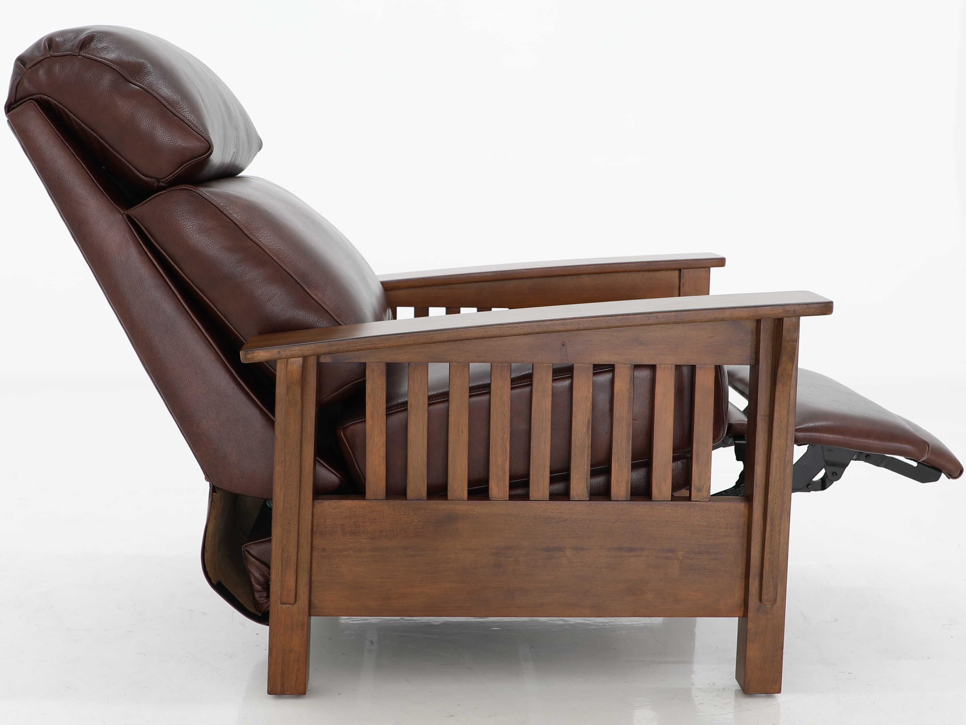 Barcalounger Woodlands Mission Wenlock Fudge Brown Leather Recliner