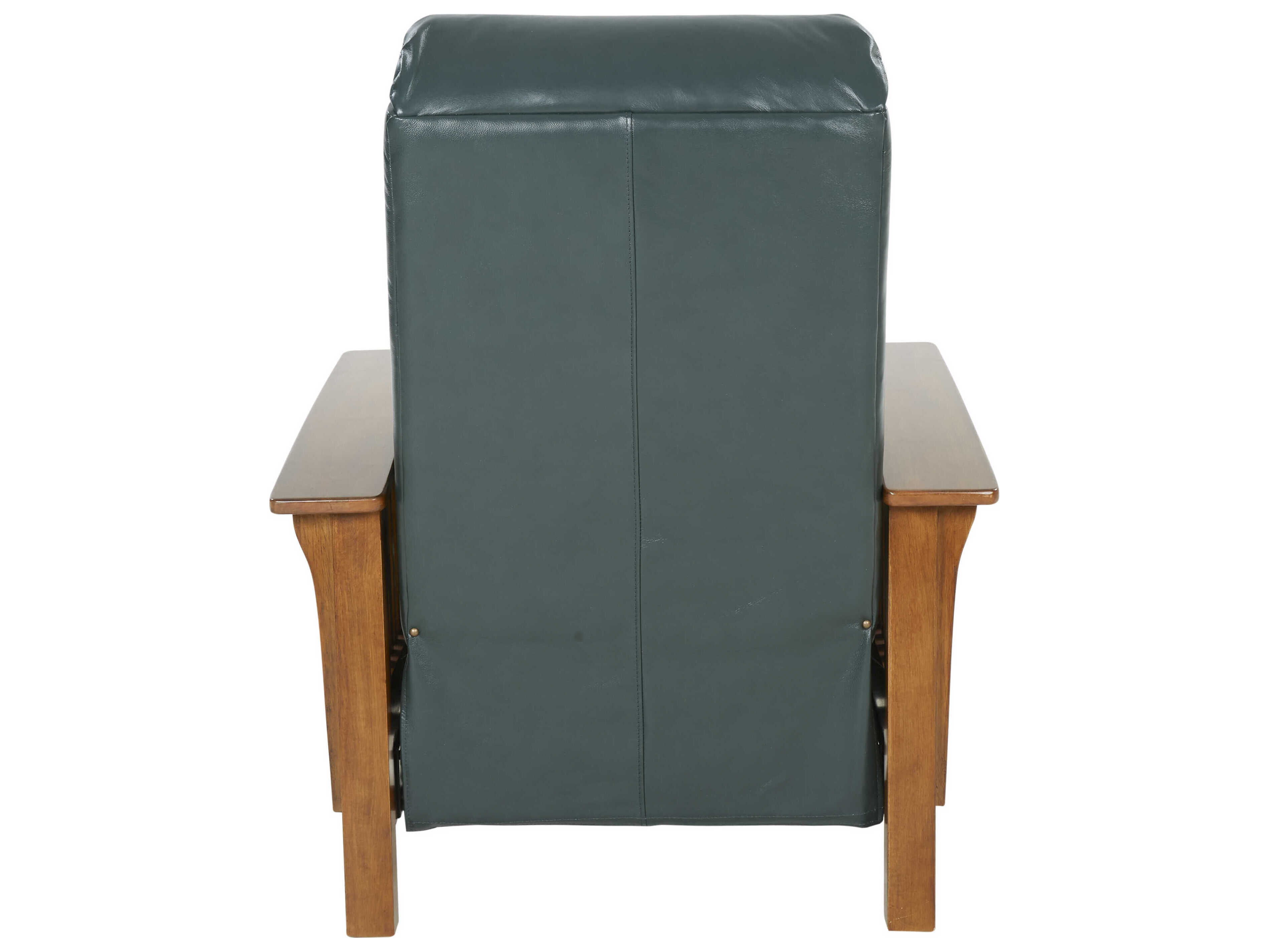 Barcalounger Woodlands Mission Highland Emerald Green Leather Recliner