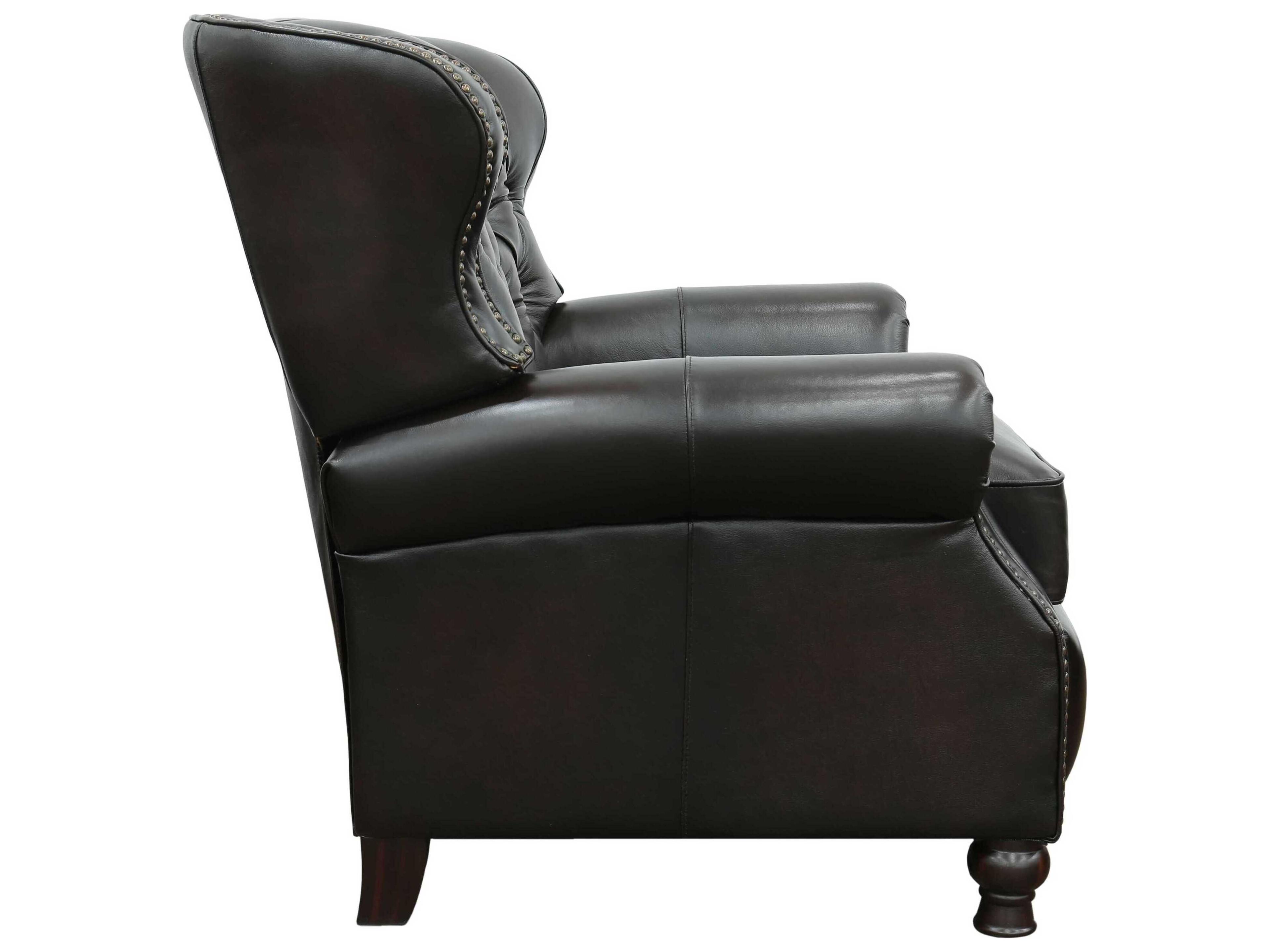 Barcalounger Vintage Presidential Stetson Coffee Black Leather Recliner