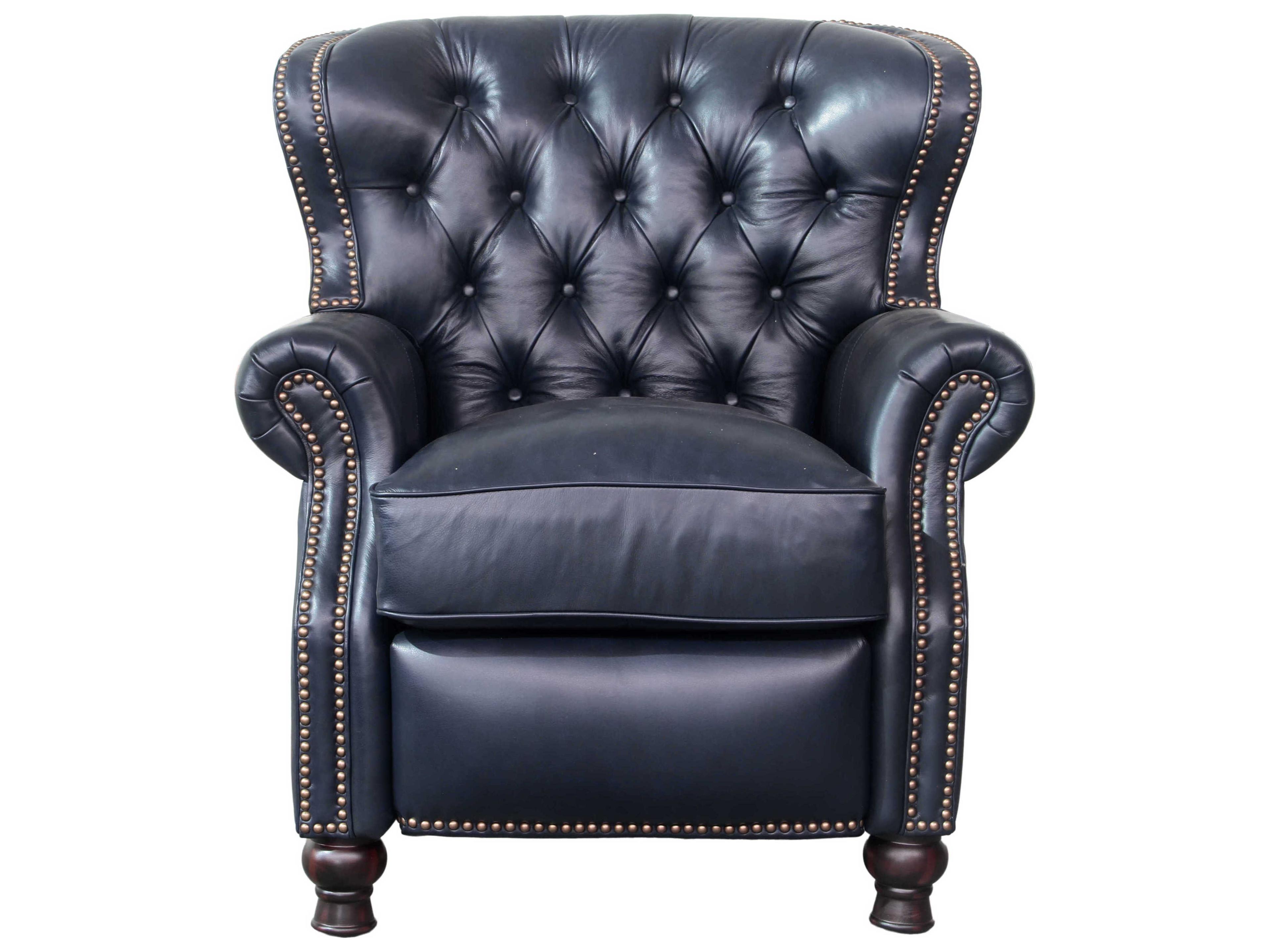 Barcalounger Vintage Presidential Shoreham Blue Leather Recliner