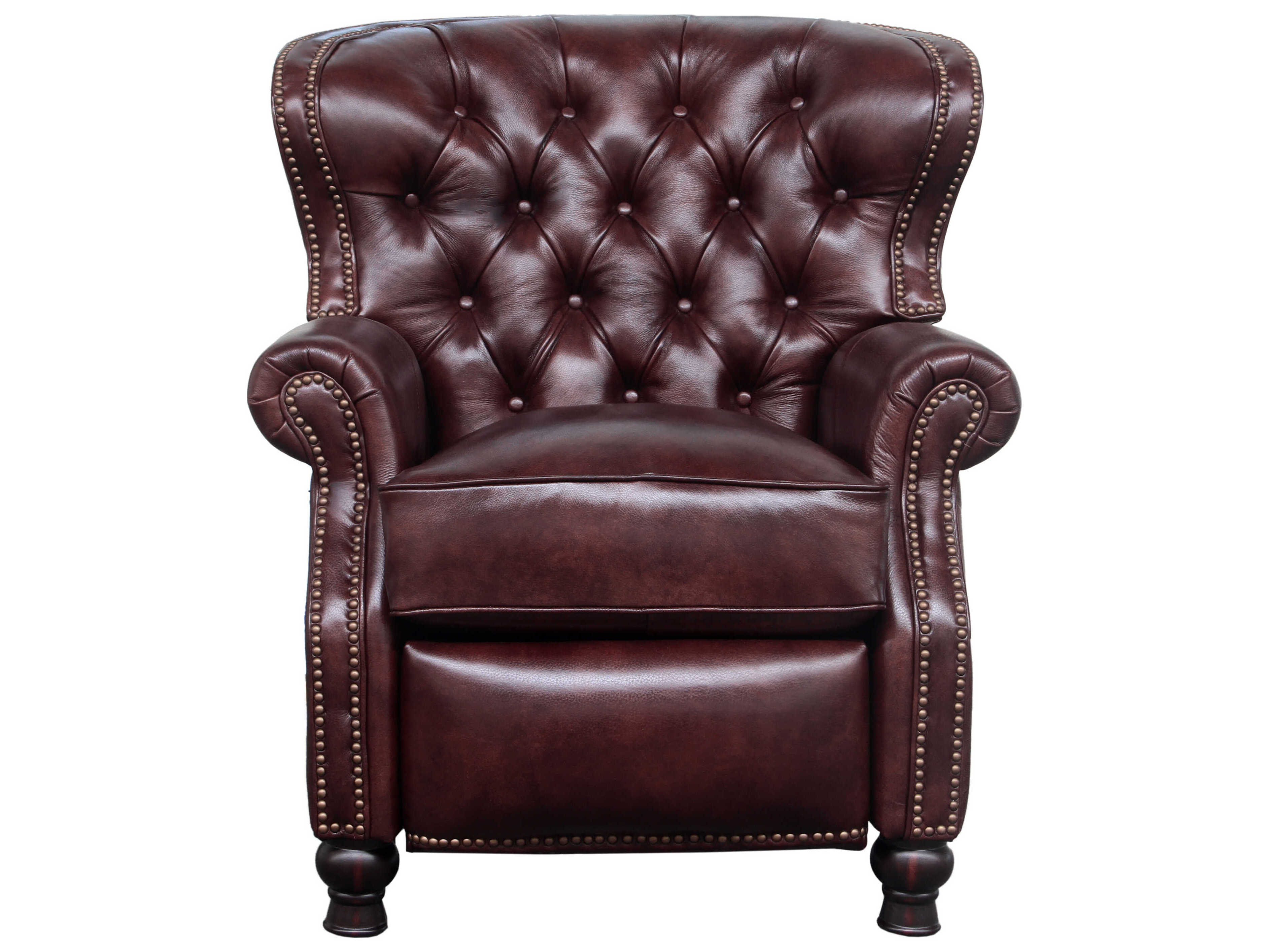 Barcalounger Vintage Presidential Wenlock Tawny Brown Leather Recliner