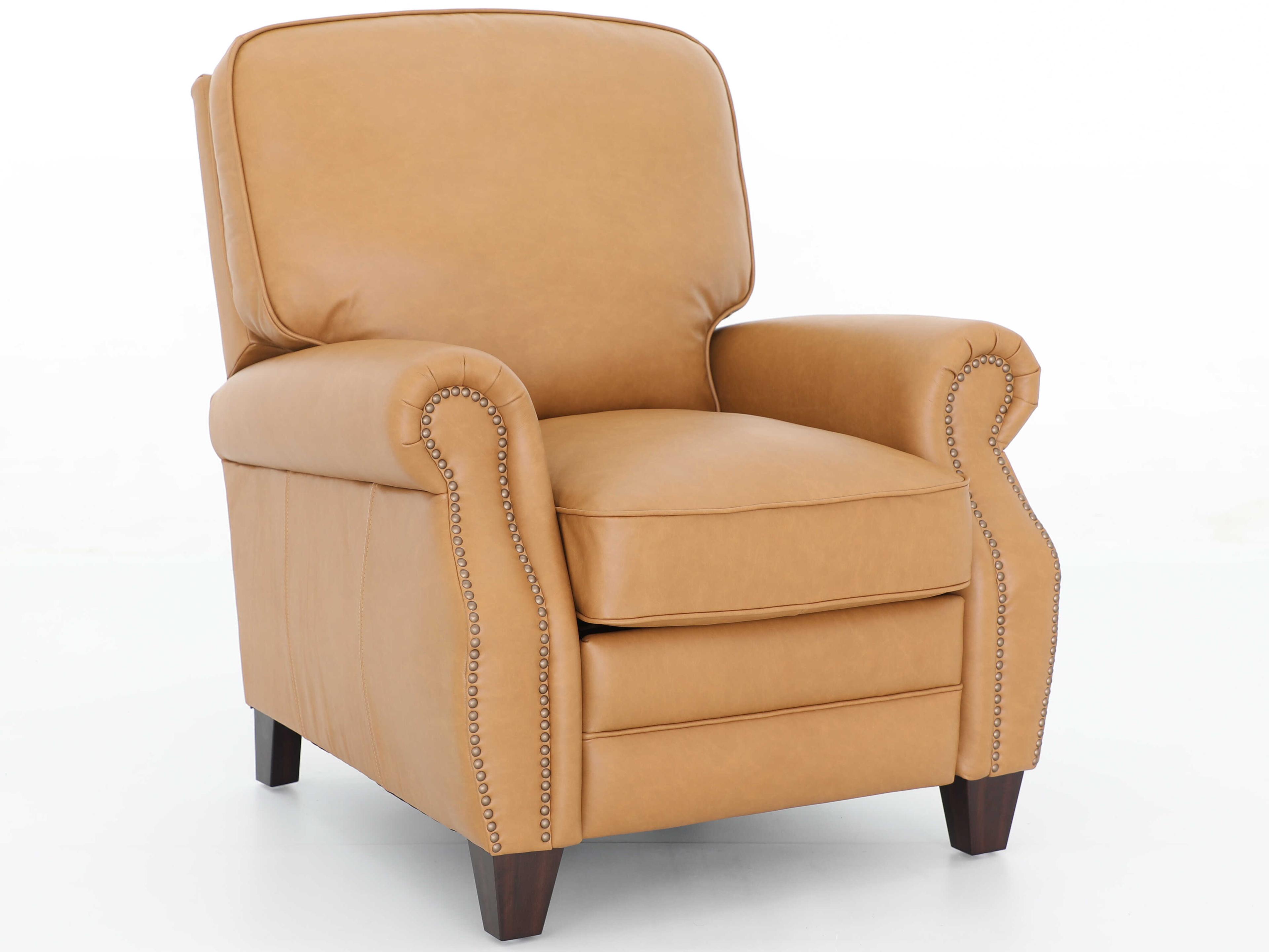 Barcalounger Vintage Briarwood Santa Fe Brandy Tan Leather Recliner