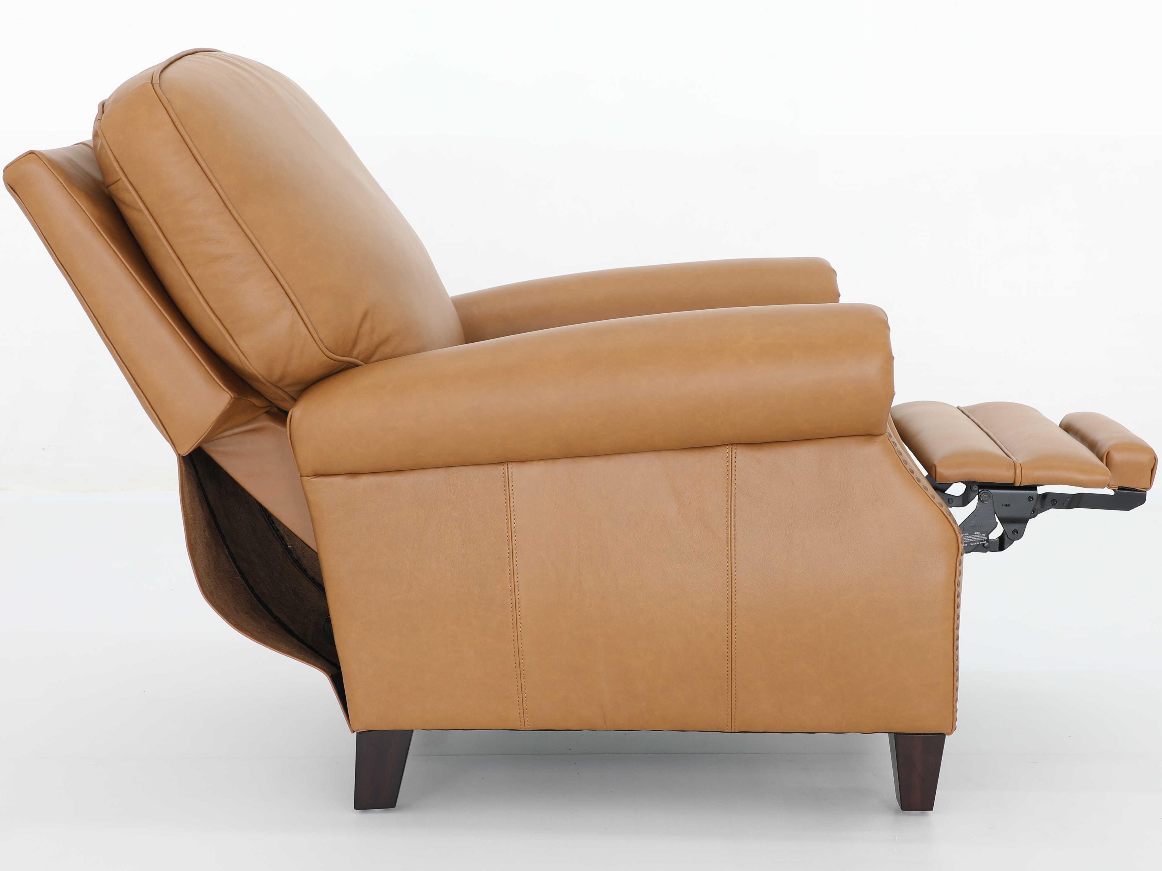 Barcalounger Vintage Briarwood Santa Fe Brandy Tan Leather Recliner