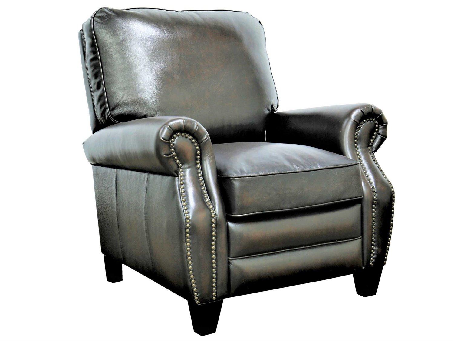 Barcalounger Vintage Briarwood Stetson Coffee Brown Leather Recliner