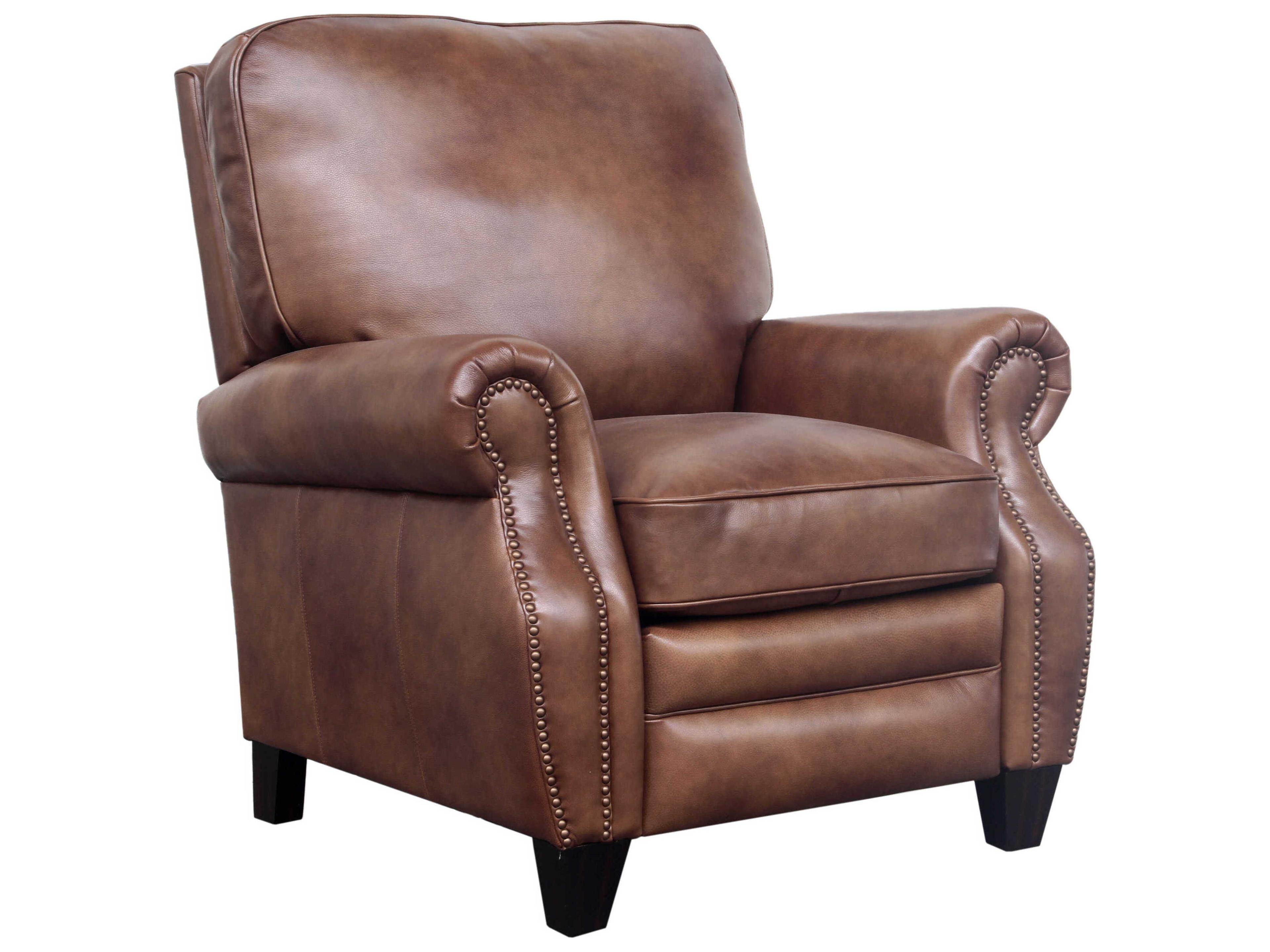 Barcalounger Vintage Briarwood Wenlock Tawny Brown Leather Recliner