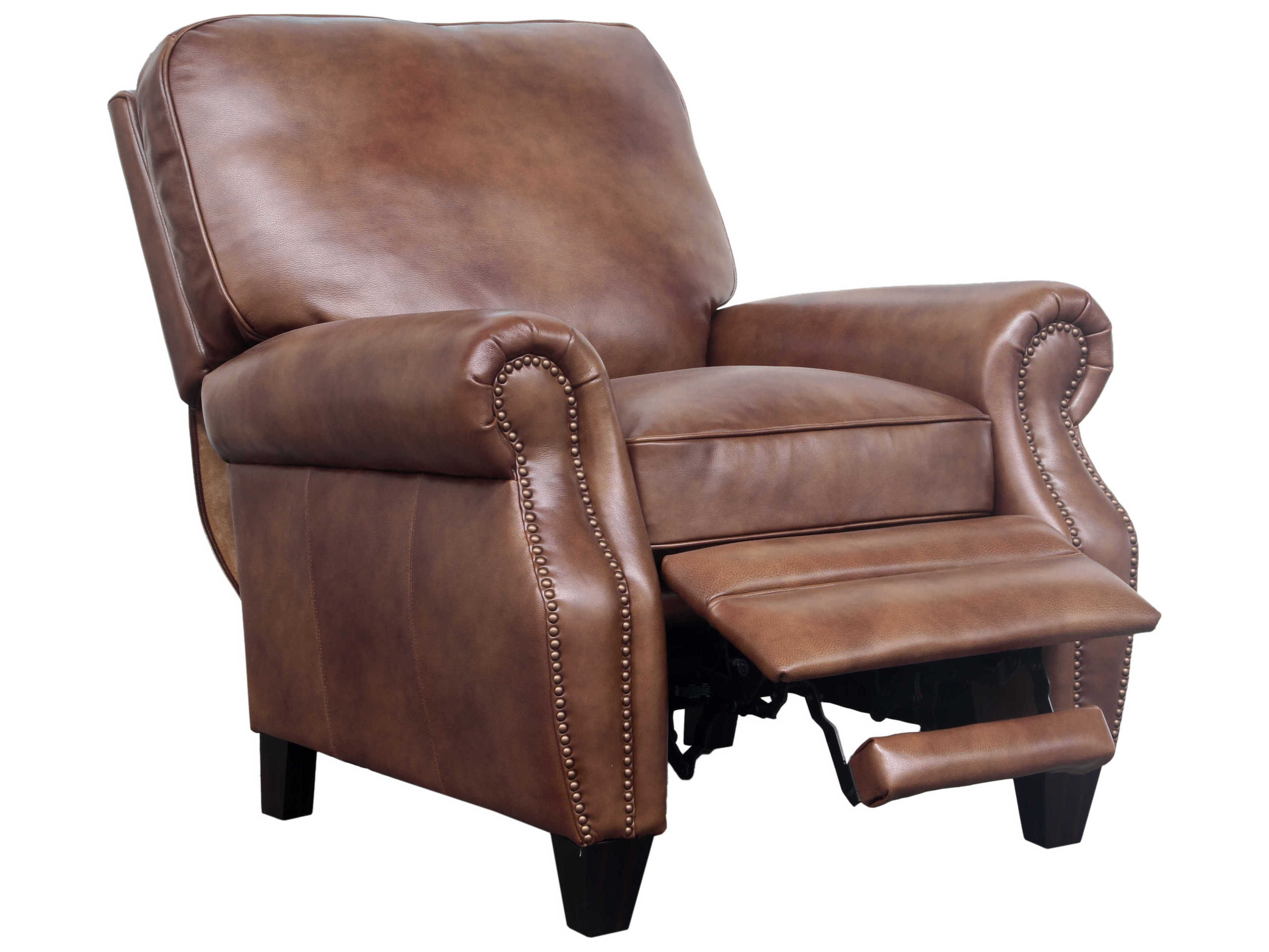 Barcalounger Vintage Briarwood Wenlock Tawny Brown Leather Recliner