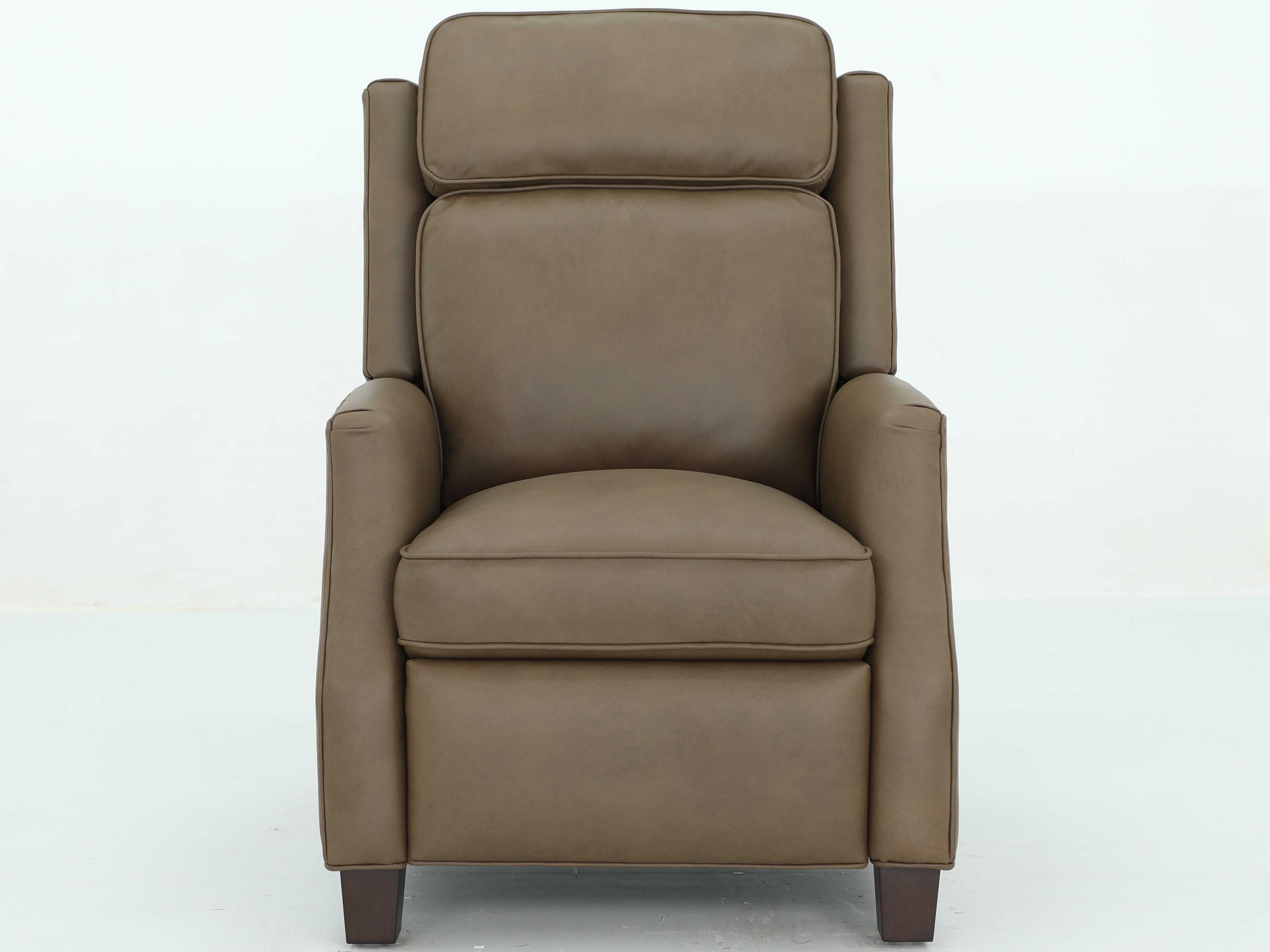 Barcalounger Vintage Nixon Cashmere Taupe Tan Leather Recliner