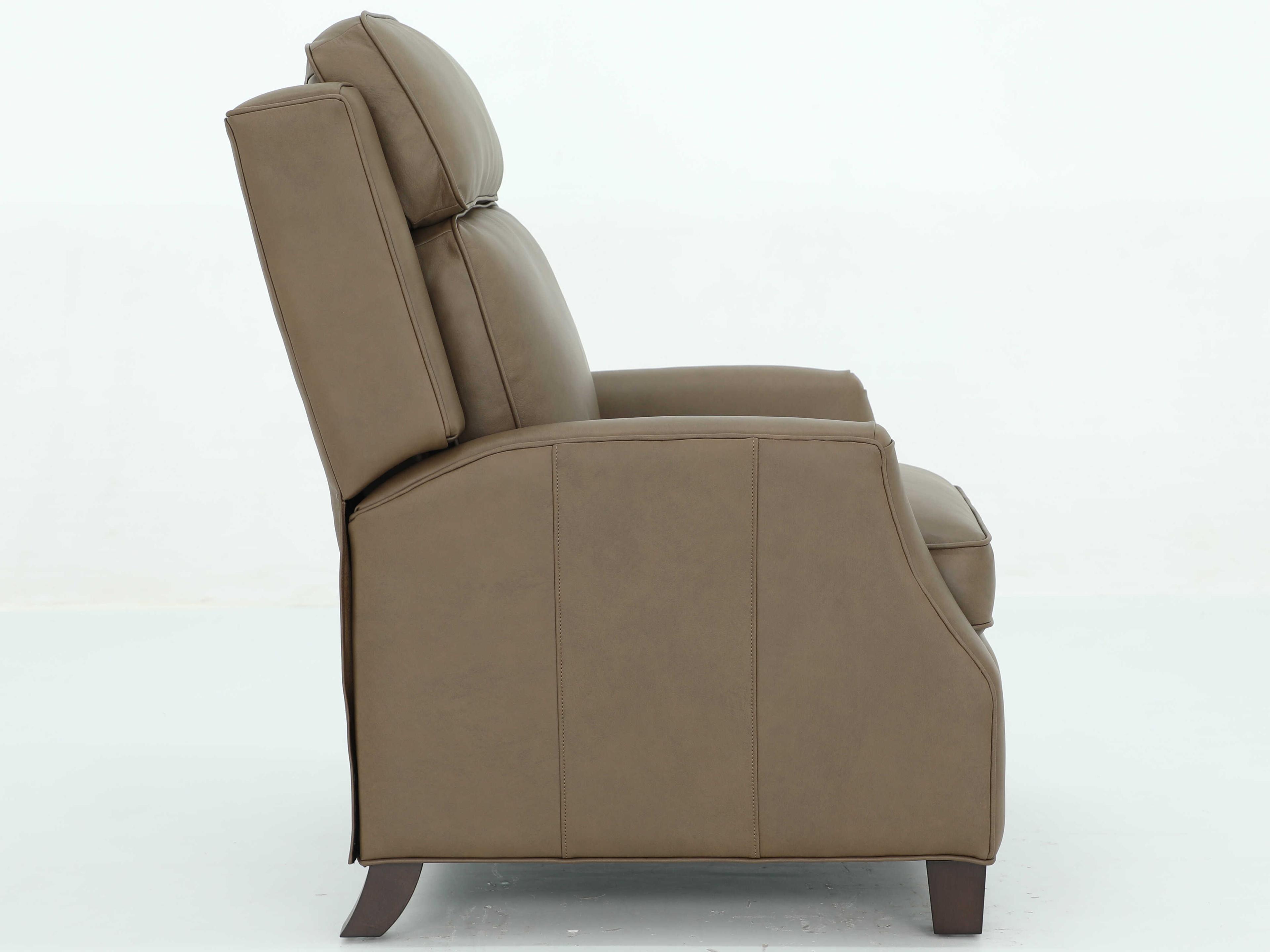 Barcalounger Vintage Nixon Cashmere Taupe Tan Leather Recliner