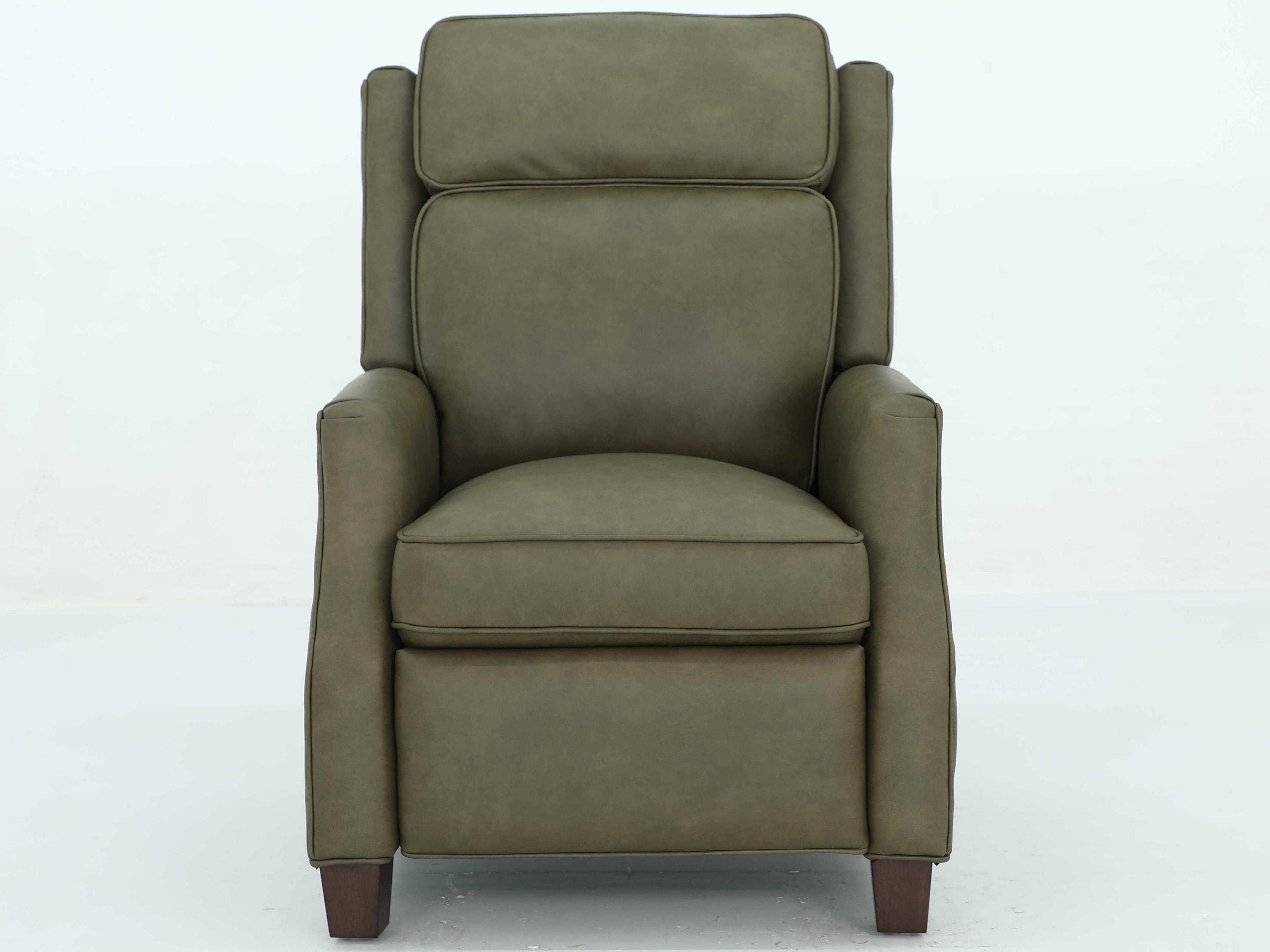 Barcalounger Vintage Nixon Oasis Olive Green Leather Recliner