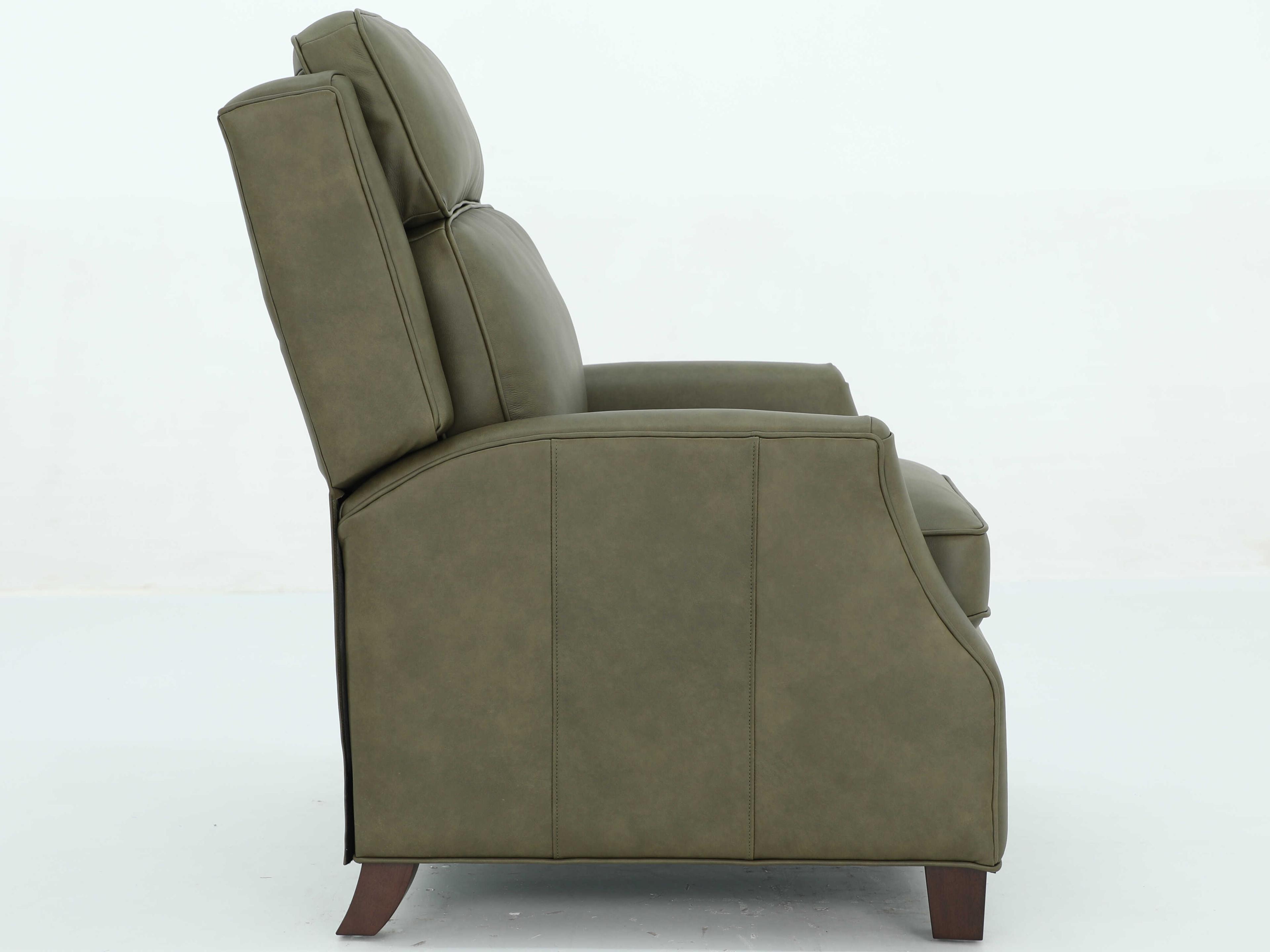 Barcalounger Vintage Nixon Oasis Olive Green Leather Recliner