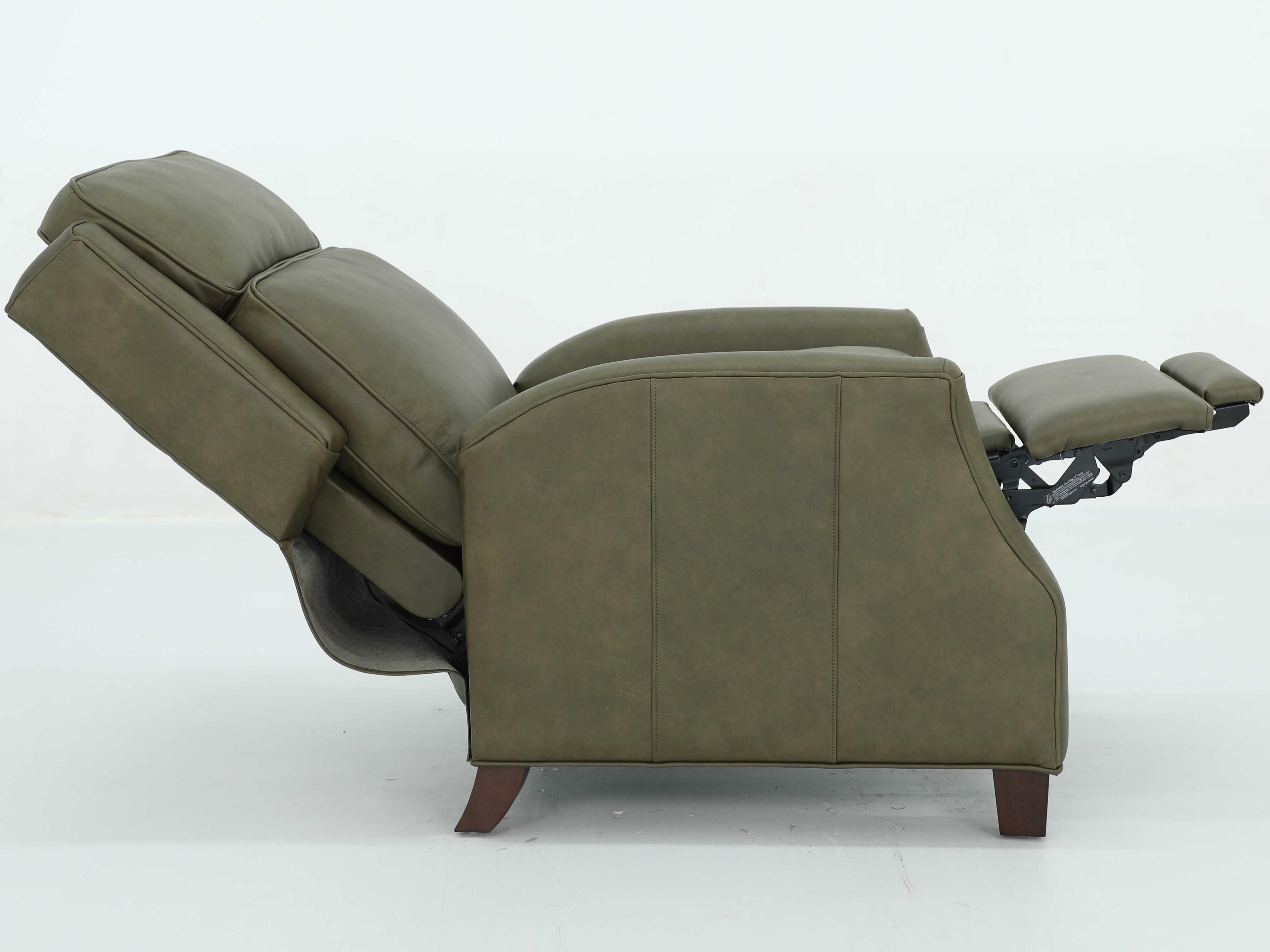 Barcalounger Vintage Nixon Oasis Olive Green Leather Recliner